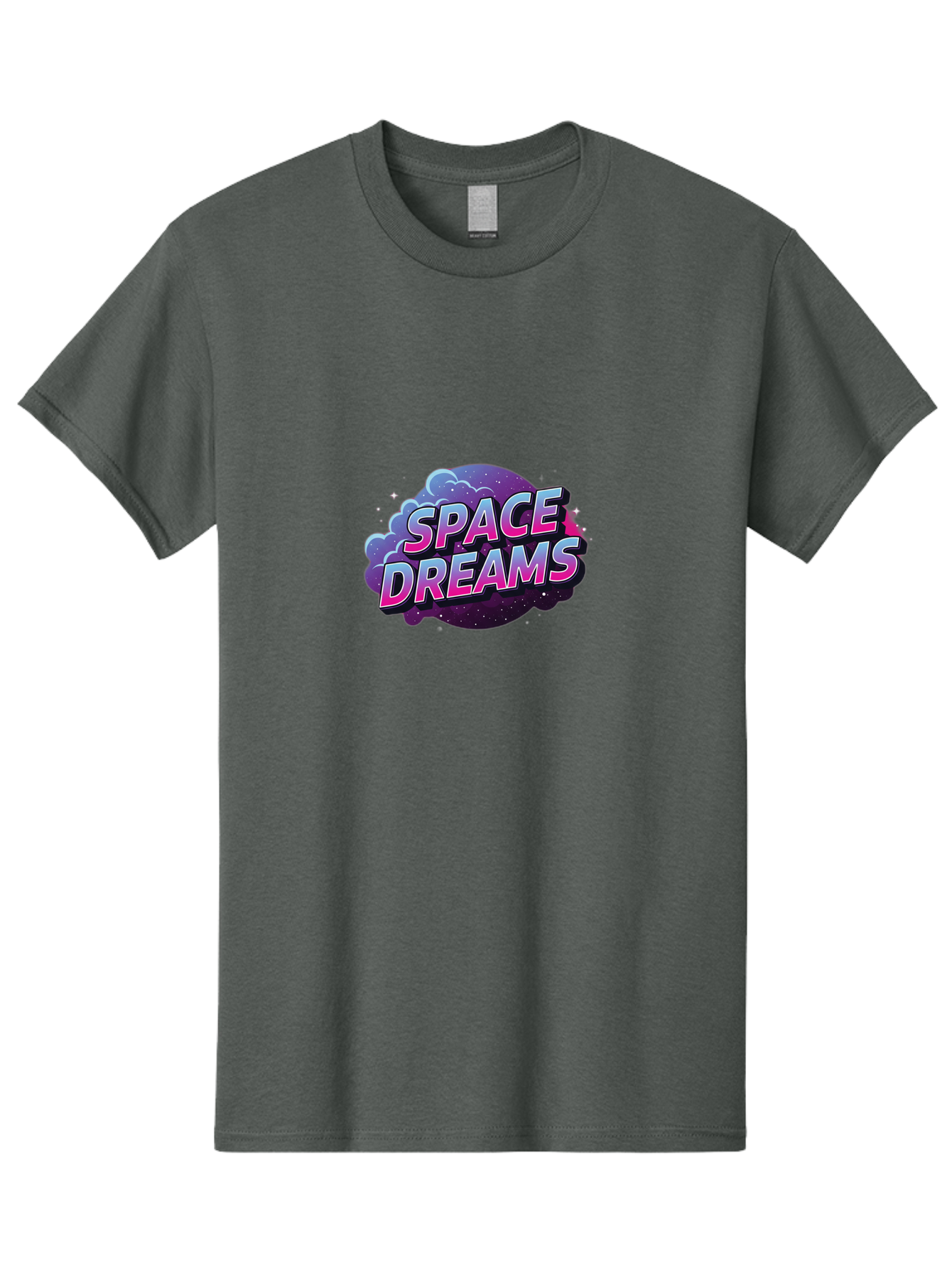 Space-Dreams-6 Men'S Graphic Tee, 100% Cotton, Comfortable Casual Summer Wear, Machine Washable, Space-Themed Logo, Dreamy Atmosphere, Cosmic Vibes, Futuristic Design, Vibrant Colors, 3D Effect, Galaxy-Inspired, Stylized Text Bad662