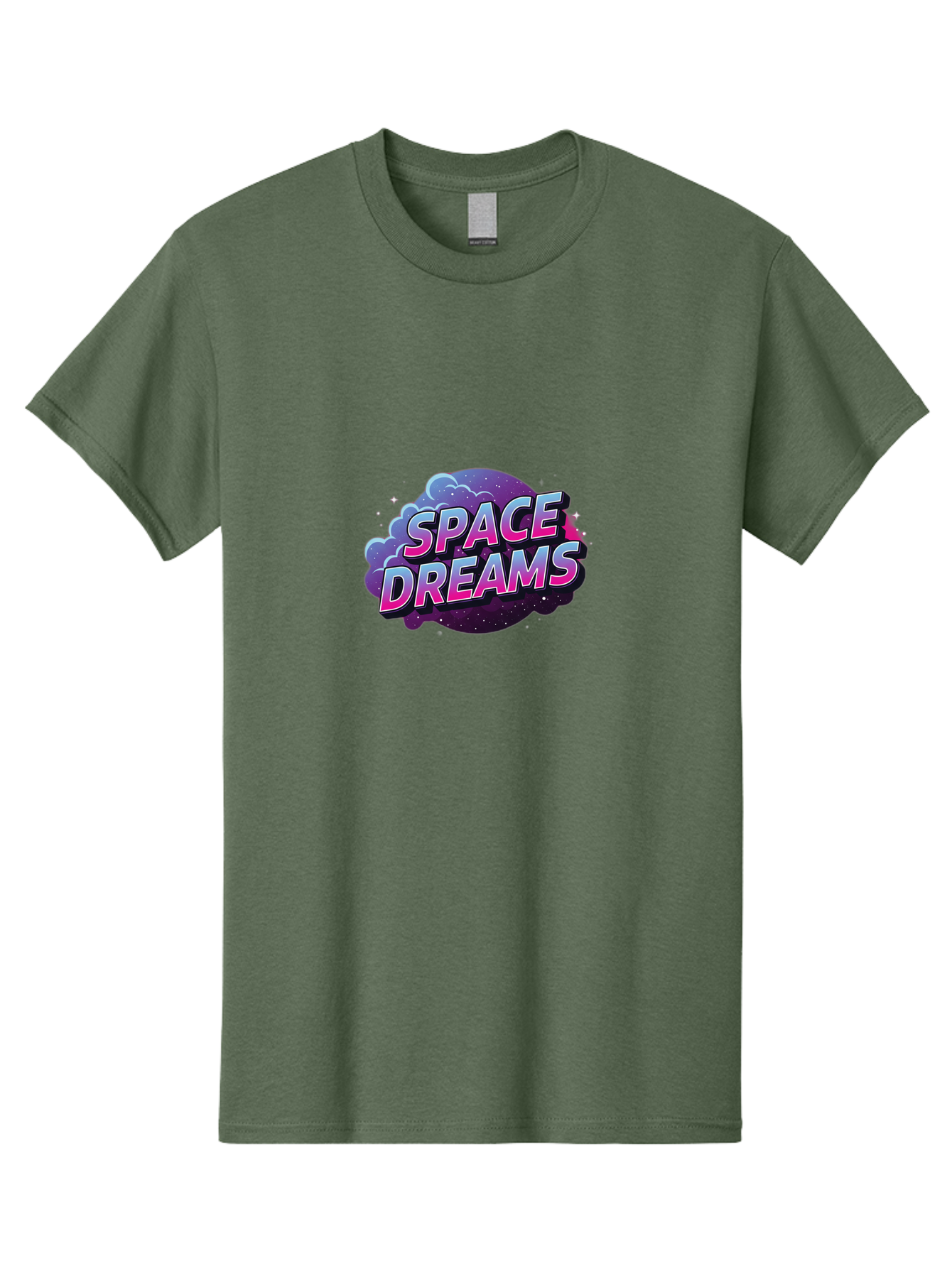 Space-Dreams-6 Men'S Graphic Tee, 100% Cotton, Comfortable Casual Summer Wear, Machine Washable, Space-Themed Logo, Dreamy Atmosphere, Cosmic Vibes, Futuristic Design, Vibrant Colors, 3D Effect, Galaxy-Inspired, Stylized Text Bad662