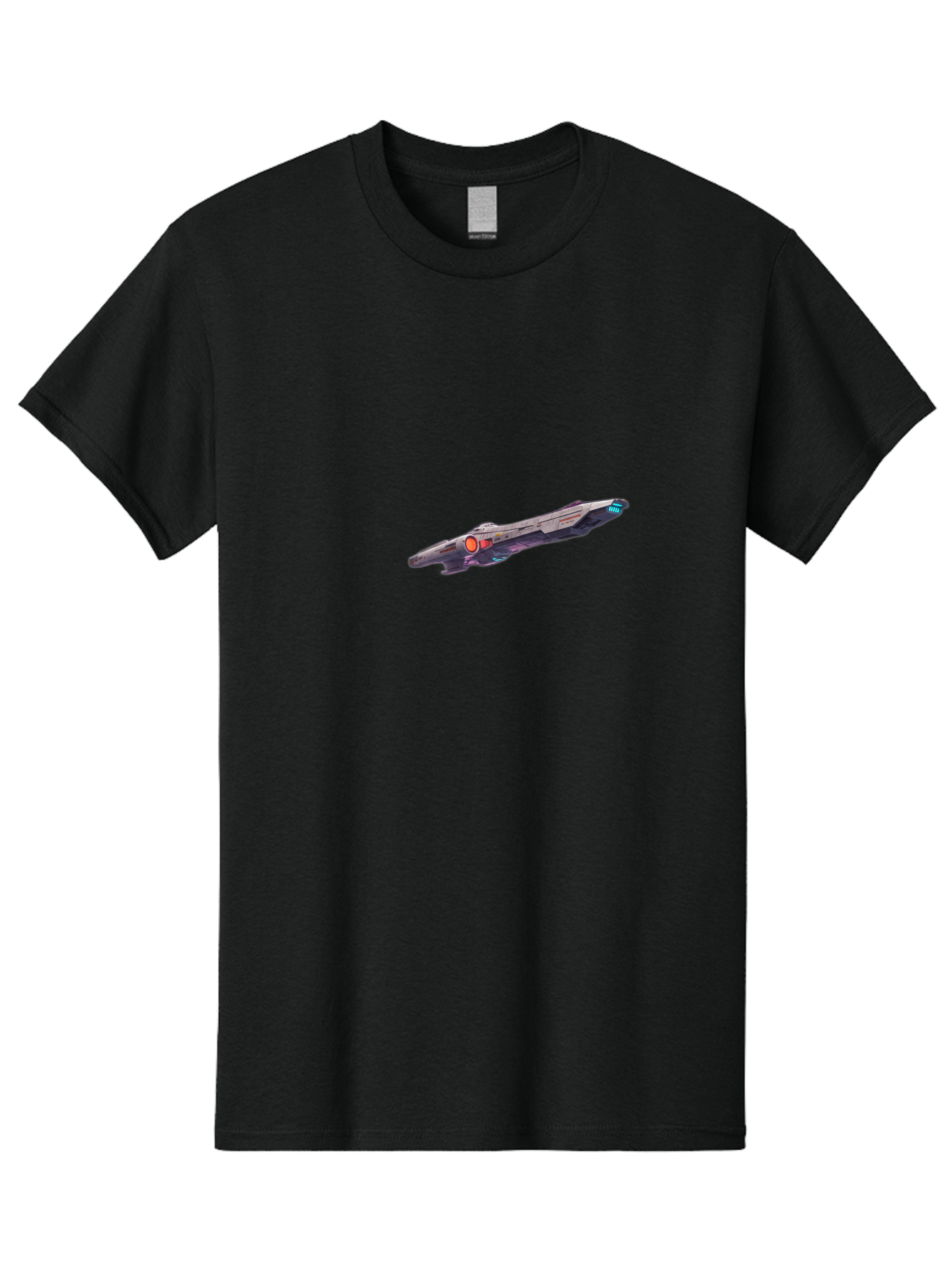 Spaceship-Vector-Graphic Men'S Graphic Tee, 100% Cotton, Comfortable Casual Summer Wear, Machine Washable, Futuristic Spaceship, Sci-Fi, Space Exploration, Video Game Graphics, Futuristic Design, Sleek Spaceship, Modern Technology, Bad676