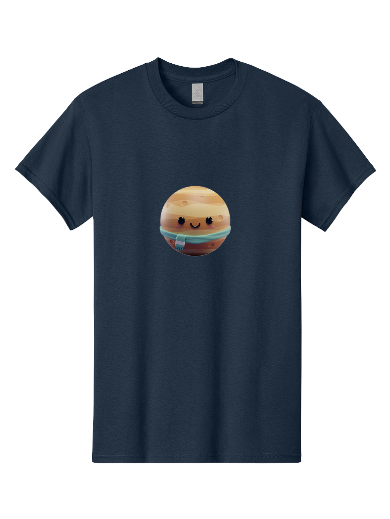 Squishmallow-Mars Men'S Graphic Tee, 100% Cotton, Comfortable Casual Summer Wear, Machine Washable, Cartoon Mars, Face Mask, Planet Character, Kawaii Space, Masked Mars, Mars Illustration, Cute Mars, Mars With Mask Bad698
