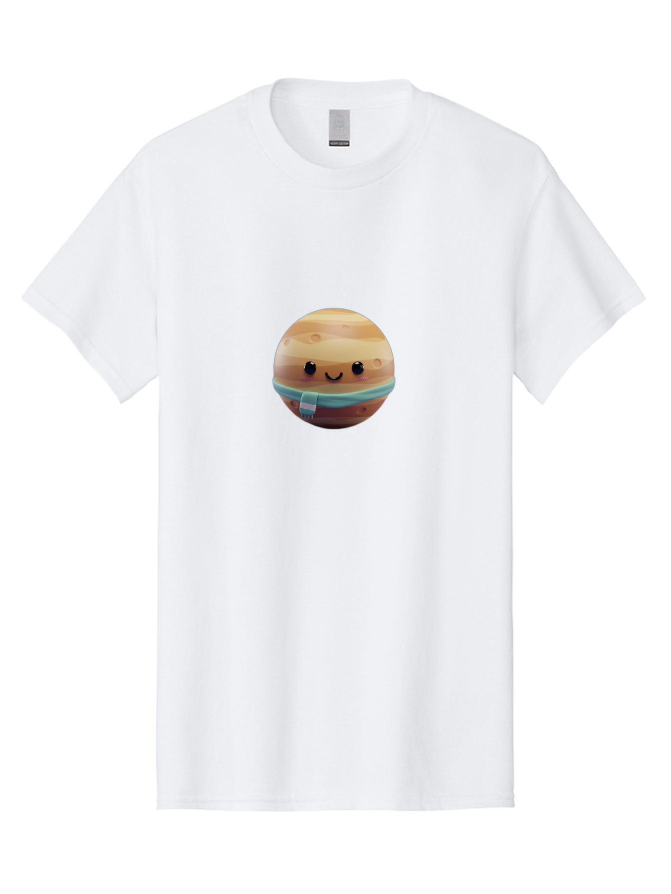 Squishmallow-Mars Men'S Graphic Tee, 100% Cotton, Comfortable Casual Summer Wear, Machine Washable, Cartoon Mars, Face Mask, Planet Character, Kawaii Space, Masked Mars, Mars Illustration, Cute Mars, Mars With Mask Bad698