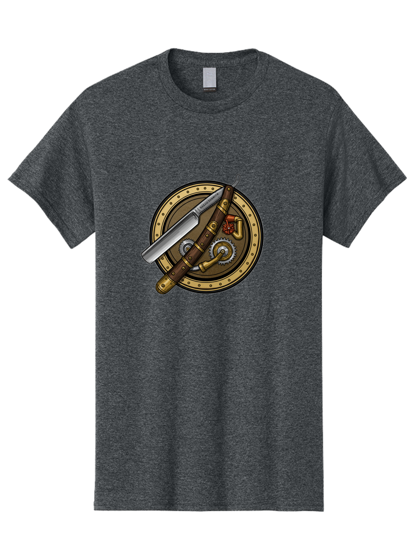 Steampunk-Pliers-And-Knife Men'S Graphic Tee, 100% Cotton, Comfortable Casual Summer Wear, Machine Washable, Steampunk-Themed, Vintage, Retro, Sci-Fi, Fantasy, Gear, Machinery, Industrial Design, Fantasy Art, Steampunk Style, Unique Bad718