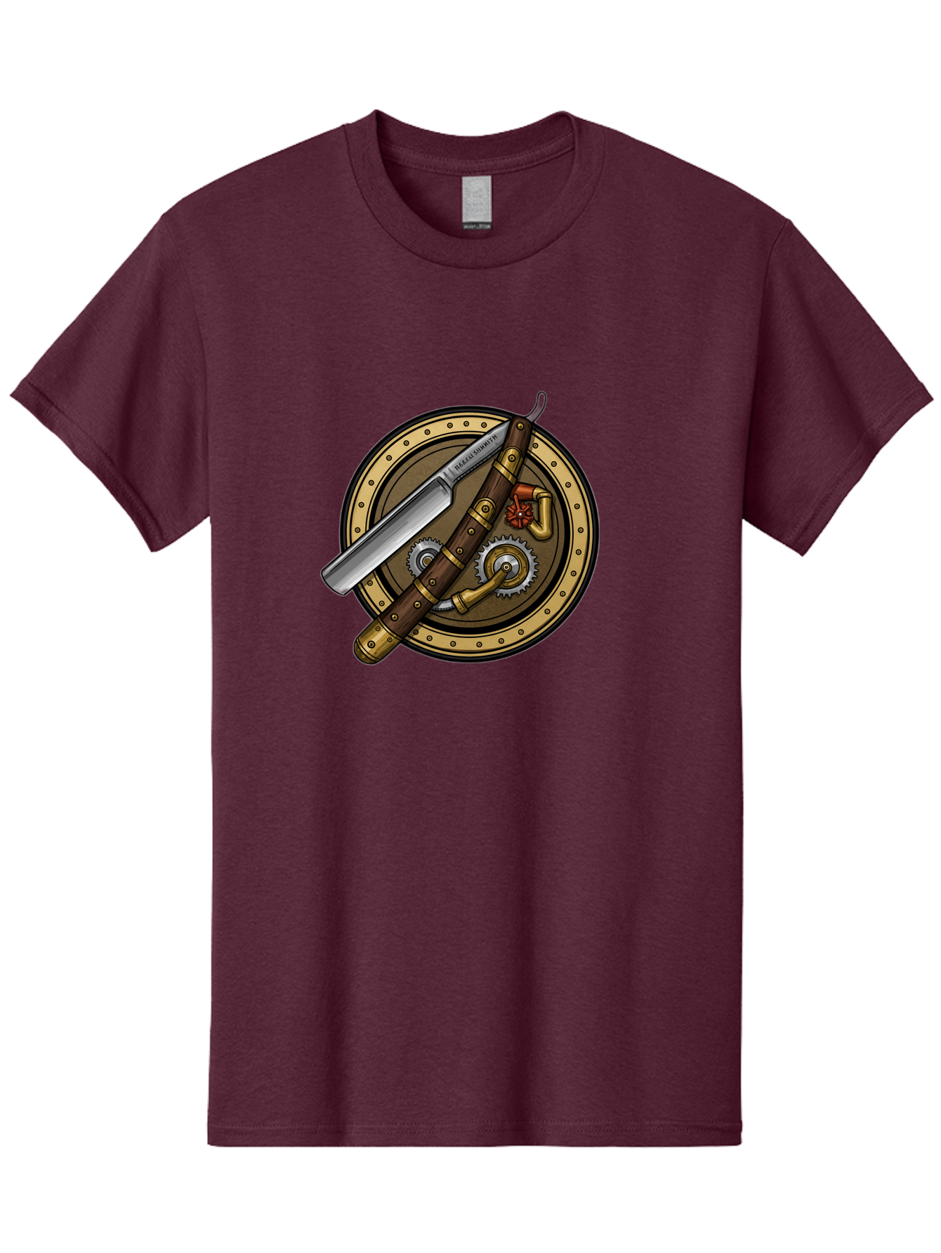 Steampunk-Pliers-And-Knife Men'S Graphic Tee, 100% Cotton, Comfortable Casual Summer Wear, Machine Washable, Steampunk-Themed, Vintage, Retro, Sci-Fi, Fantasy, Gear, Machinery, Industrial Design, Fantasy Art, Steampunk Style, Unique Bad718