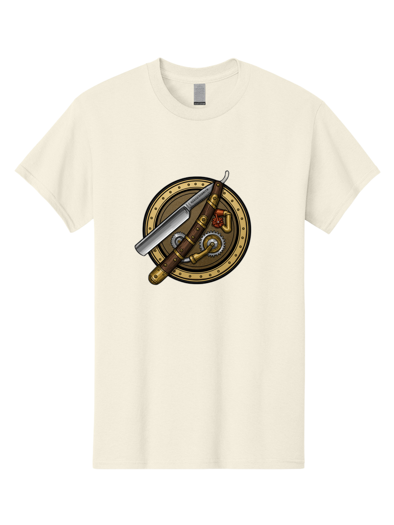 Steampunk-Pliers-And-Knife Men'S Graphic Tee, 100% Cotton, Comfortable Casual Summer Wear, Machine Washable, Steampunk-Themed, Vintage, Retro, Sci-Fi, Fantasy, Gear, Machinery, Industrial Design, Fantasy Art, Steampunk Style, Unique Bad718