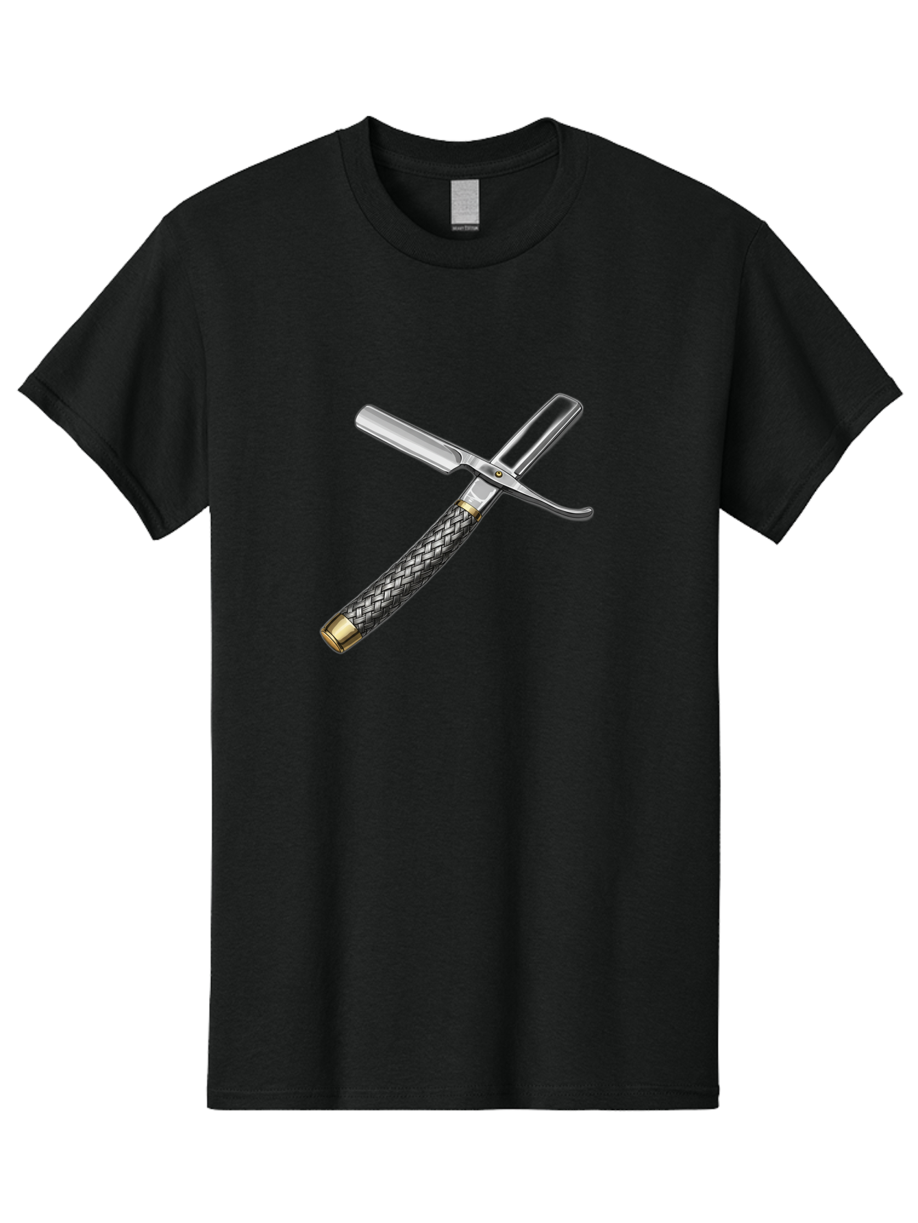 Straight-Razor-6 Men'S Graphic Tee, 100% Cotton, Comfortable Casual Summer Wear, Machine Washable, Straight Razor, Vintage Grooming, Metal Craftsmanship, Woven Handle, Classic Shaving, Traditional Grooming Tools, Precise Shaving Bad732