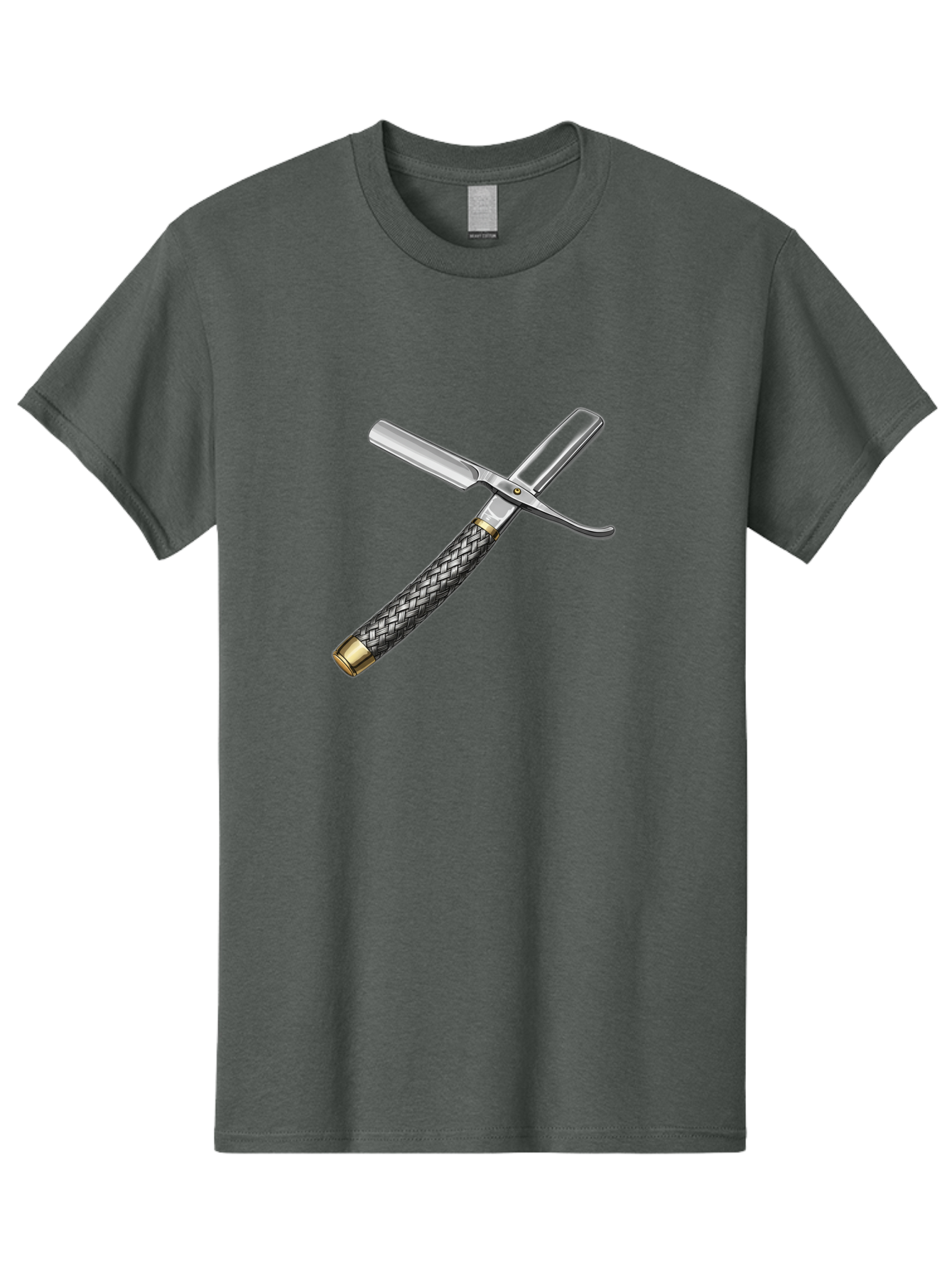 Straight-Razor-6 Men'S Graphic Tee, 100% Cotton, Comfortable Casual Summer Wear, Machine Washable, Straight Razor, Vintage Grooming, Metal Craftsmanship, Woven Handle, Classic Shaving, Traditional Grooming Tools, Precise Shaving Bad732