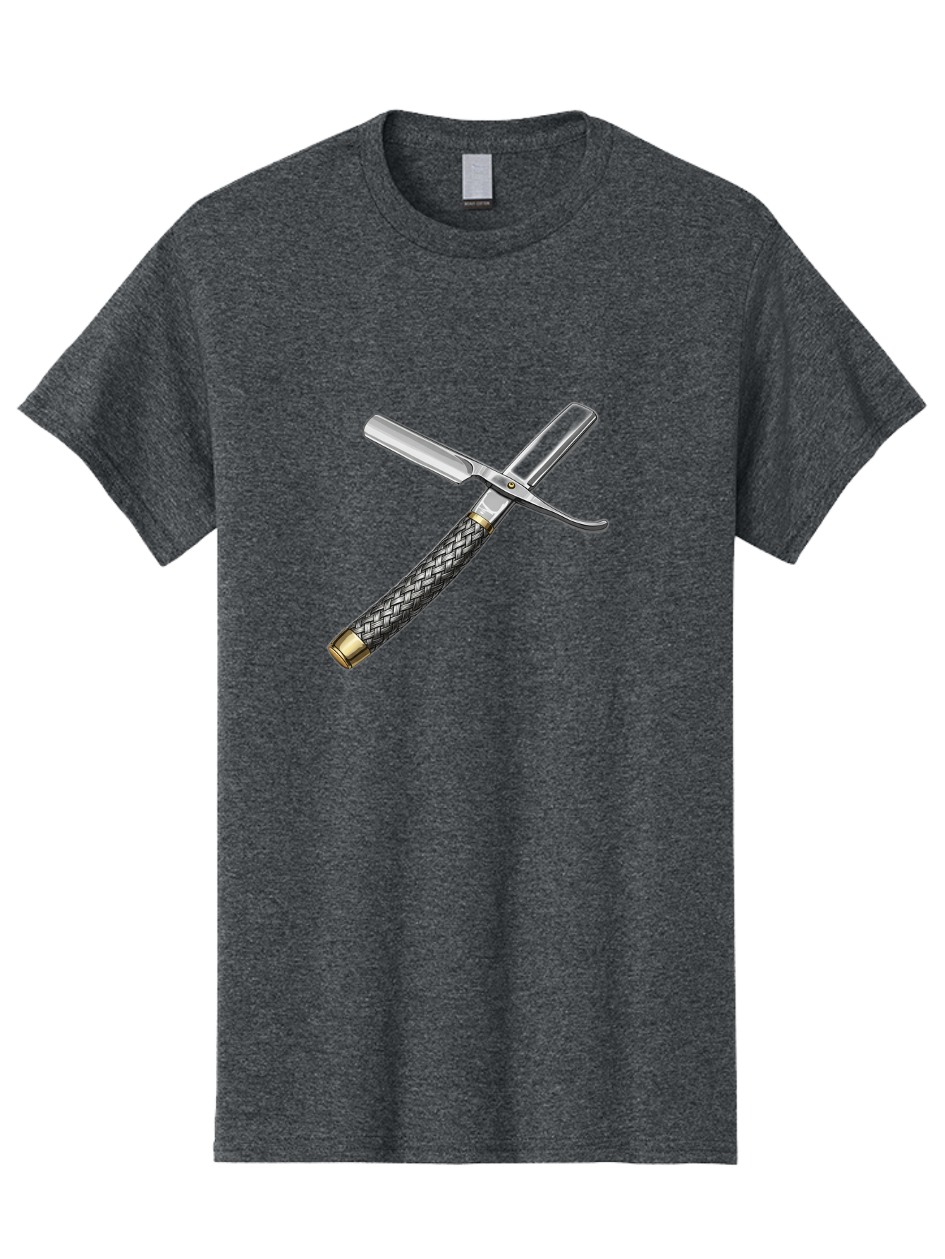 Straight-Razor-6 Men'S Graphic Tee, 100% Cotton, Comfortable Casual Summer Wear, Machine Washable, Straight Razor, Vintage Grooming, Metal Craftsmanship, Woven Handle, Classic Shaving, Traditional Grooming Tools, Precise Shaving Bad732