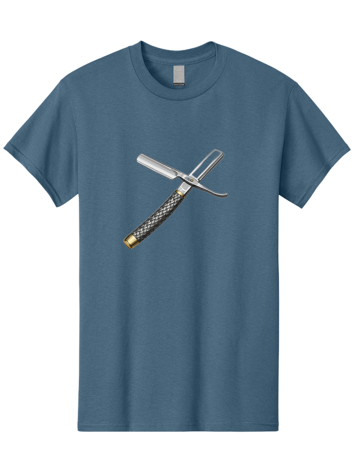 Straight-Razor-6 Men'S Graphic Tee, 100% Cotton, Comfortable Casual Summer Wear, Machine Washable, Straight Razor, Vintage Grooming, Metal Craftsmanship, Woven Handle, Classic Shaving, Traditional Grooming Tools, Precise Shaving Bad732