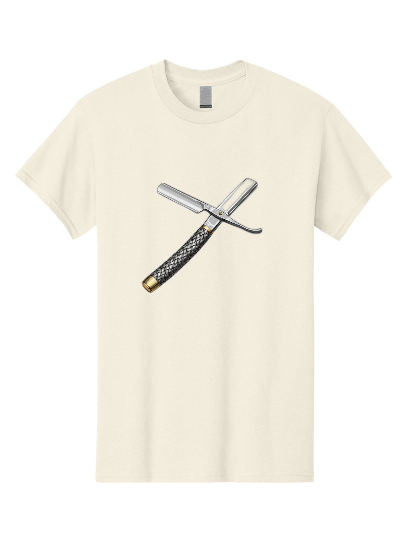 Straight-Razor-6 Men'S Graphic Tee, 100% Cotton, Comfortable Casual Summer Wear, Machine Washable, Straight Razor, Vintage Grooming, Metal Craftsmanship, Woven Handle, Classic Shaving, Traditional Grooming Tools, Precise Shaving Bad732