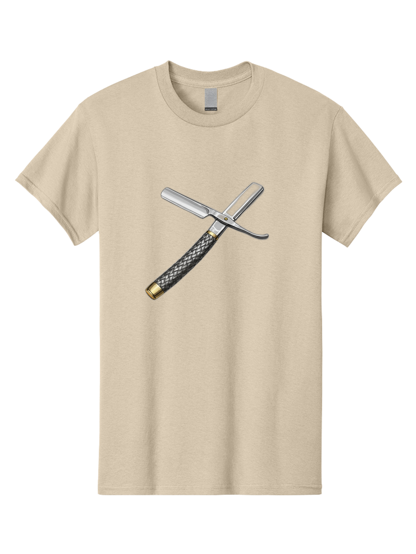 Straight-Razor-6 Men'S Graphic Tee, 100% Cotton, Comfortable Casual Summer Wear, Machine Washable, Straight Razor, Vintage Grooming, Metal Craftsmanship, Woven Handle, Classic Shaving, Traditional Grooming Tools, Precise Shaving Bad732