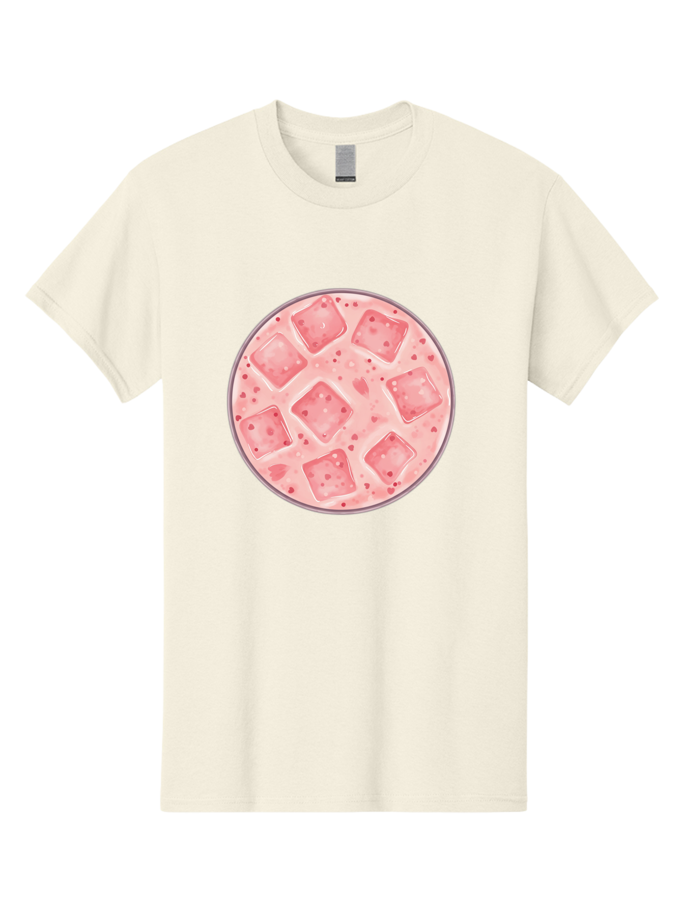 Strawberry-Smoothie Men'S Graphic Tee, 100% Cotton, Comfortable Casual Summer Wear, Machine Washable, Pink Drink, Ice Cubes, Refreshing Beverage, Summer Drink, Cold Drink, Fruity Flavor, Sweet Treat, Cocktail, Ice Cold, Drink With Ice Bad741