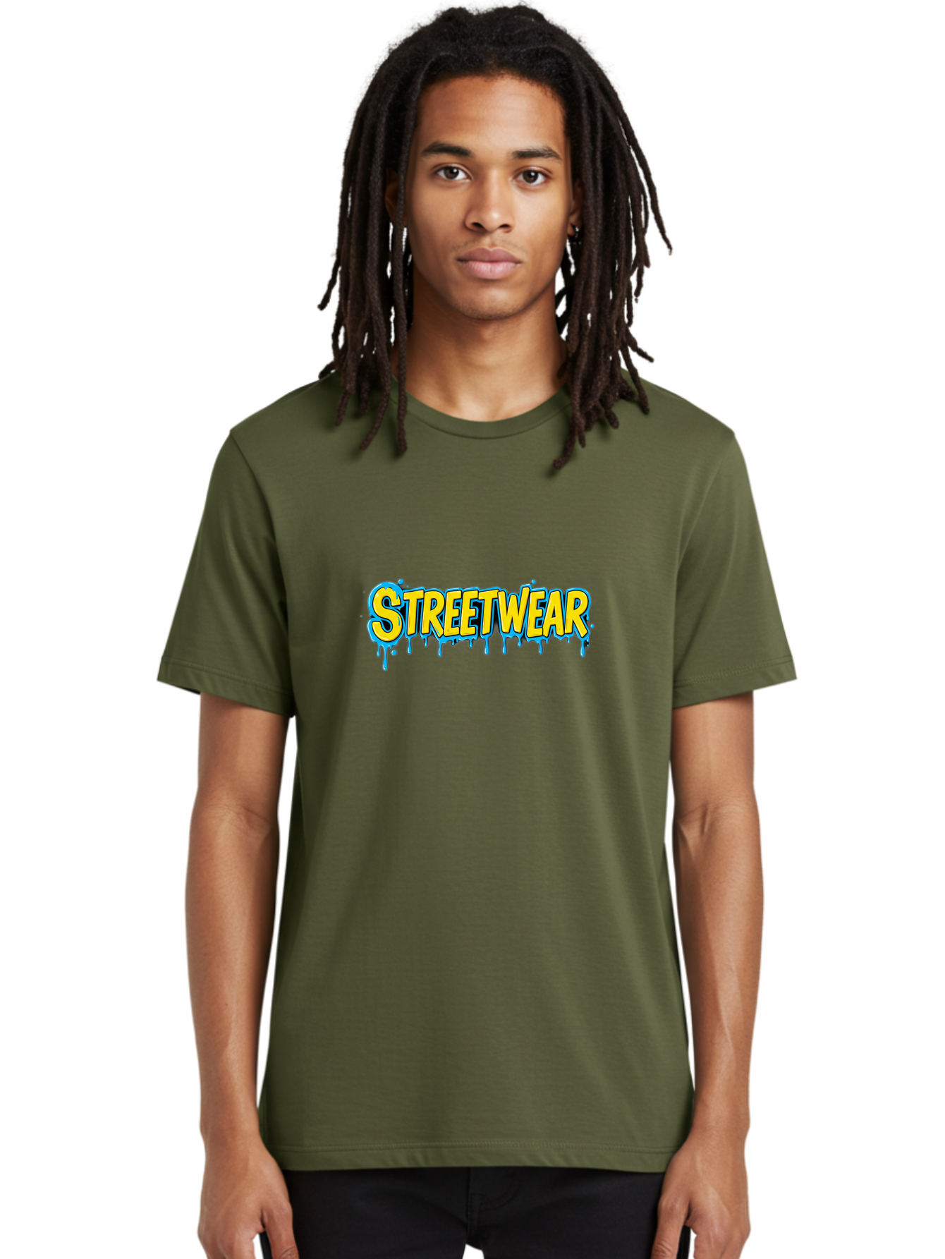 Streetwear-3 Men'S Graphic Tee, 100% Cotton, Comfortable Casual Summer Wear, Machine Washable, Graffiti Style, Streetwear Fashion, Urban Clothing, Trendy Apparel, Drip Art, Bold Typography, Vibrant Colors, Street Style Bad744