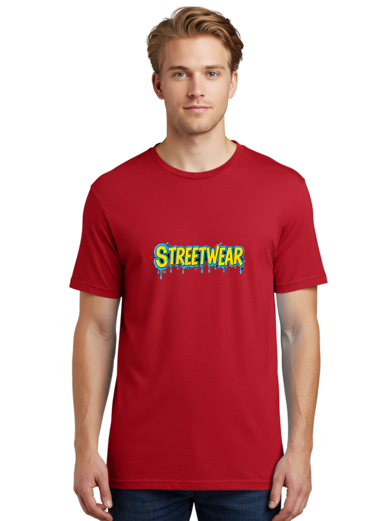 Streetwear-3 Men'S Graphic Tee, 100% Cotton, Comfortable Casual Summer Wear, Machine Washable, Graffiti Style, Streetwear Fashion, Urban Clothing, Trendy Apparel, Drip Art, Bold Typography, Vibrant Colors, Street Style Bad744