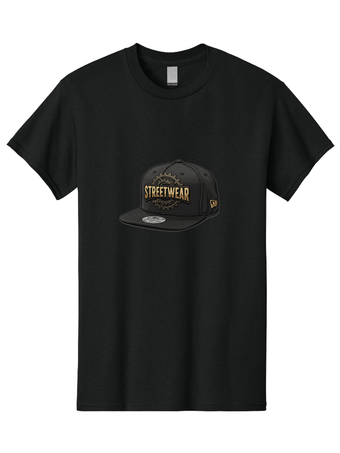 Streetwear-Baseball-Cap Men'S Graphic Tee, 100% Cotton, Comfortable Casual Summer Wear, Machine Washable, Streetwear Fashion, Baseball Cap, Urban Style, Trendy Accessories, Casual Wear, Streetwear Clothing, New Era Cap, Gear Design, Bad745