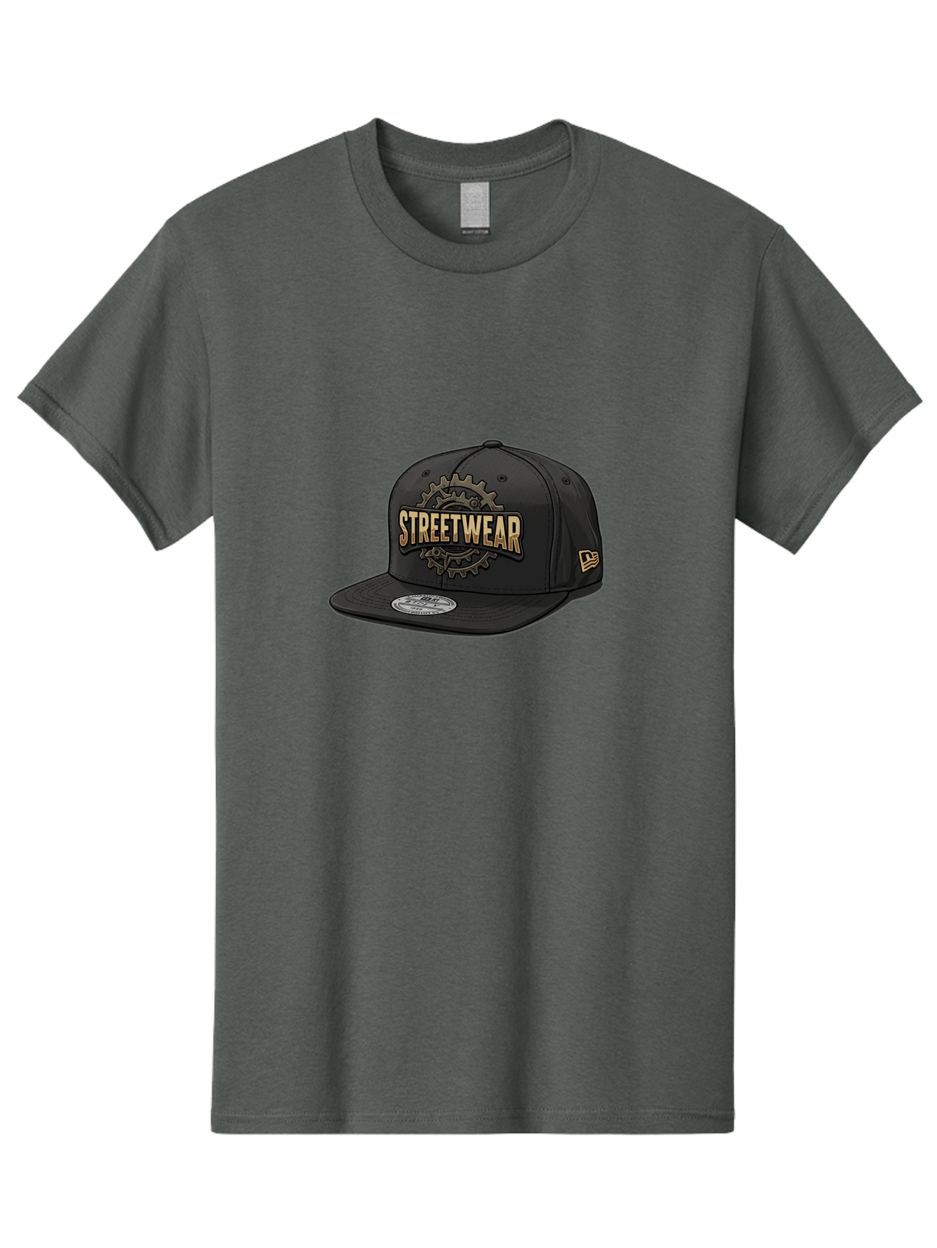 Streetwear-Baseball-Cap Men'S Graphic Tee, 100% Cotton, Comfortable Casual Summer Wear, Machine Washable, Streetwear Fashion, Baseball Cap, Urban Style, Trendy Accessories, Casual Wear, Streetwear Clothing, New Era Cap, Gear Design, Bad745