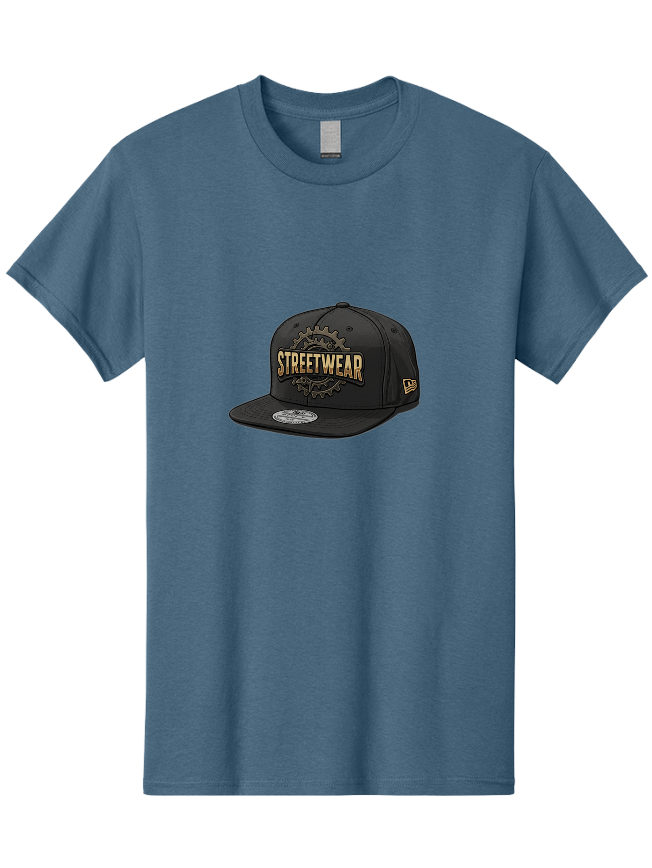 Streetwear-Baseball-Cap Men'S Graphic Tee, 100% Cotton, Comfortable Casual Summer Wear, Machine Washable, Streetwear Fashion, Baseball Cap, Urban Style, Trendy Accessories, Casual Wear, Streetwear Clothing, New Era Cap, Gear Design, Bad745