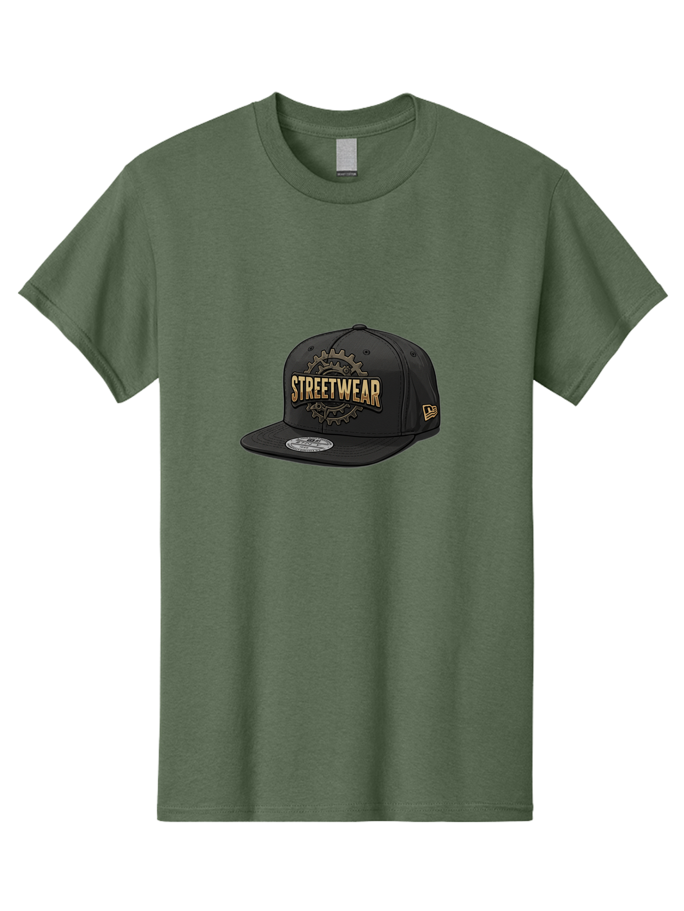 Streetwear-Baseball-Cap Men'S Graphic Tee, 100% Cotton, Comfortable Casual Summer Wear, Machine Washable, Streetwear Fashion, Baseball Cap, Urban Style, Trendy Accessories, Casual Wear, Streetwear Clothing, New Era Cap, Gear Design, Bad745