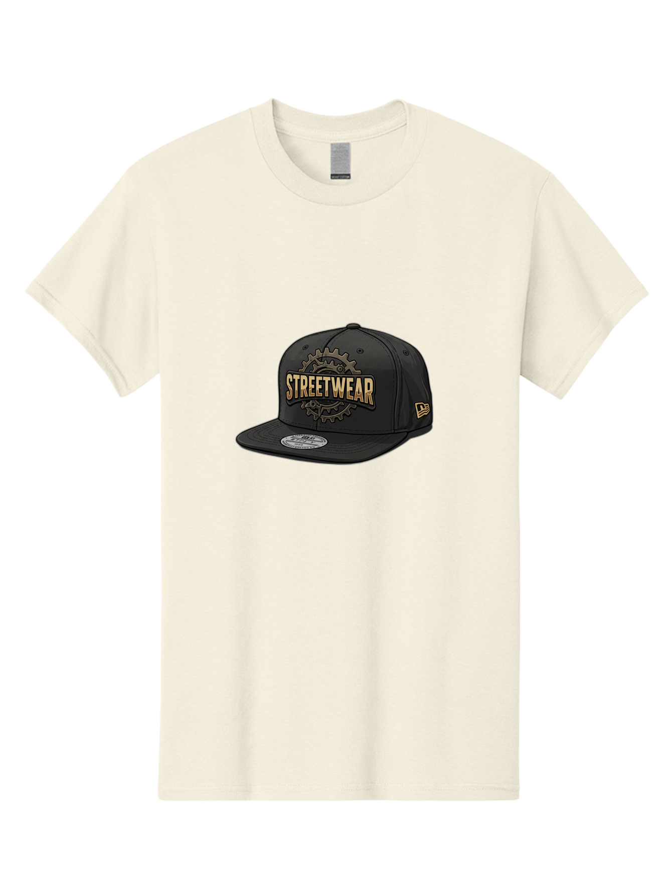 Streetwear-Baseball-Cap Men'S Graphic Tee, 100% Cotton, Comfortable Casual Summer Wear, Machine Washable, Streetwear Fashion, Baseball Cap, Urban Style, Trendy Accessories, Casual Wear, Streetwear Clothing, New Era Cap, Gear Design, Bad745