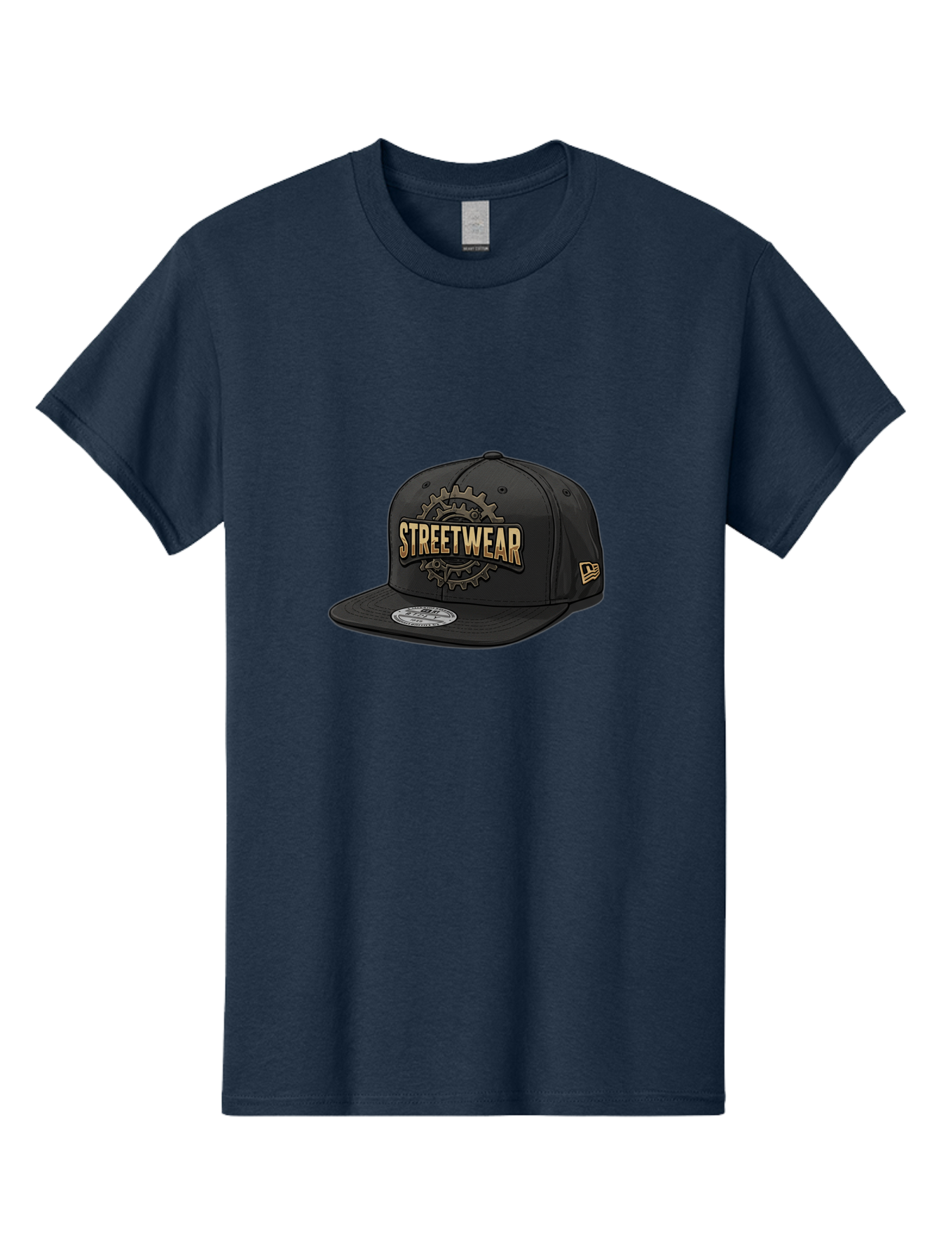 Streetwear-Baseball-Cap Men'S Graphic Tee, 100% Cotton, Comfortable Casual Summer Wear, Machine Washable, Streetwear Fashion, Baseball Cap, Urban Style, Trendy Accessories, Casual Wear, Streetwear Clothing, New Era Cap, Gear Design, Bad745