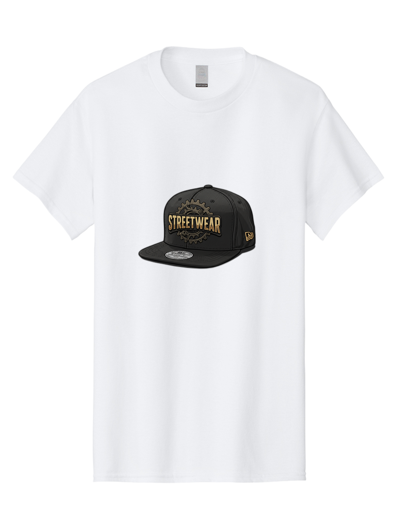 Streetwear-Baseball-Cap Men'S Graphic Tee, 100% Cotton, Comfortable Casual Summer Wear, Machine Washable, Streetwear Fashion, Baseball Cap, Urban Style, Trendy Accessories, Casual Wear, Streetwear Clothing, New Era Cap, Gear Design, Bad745