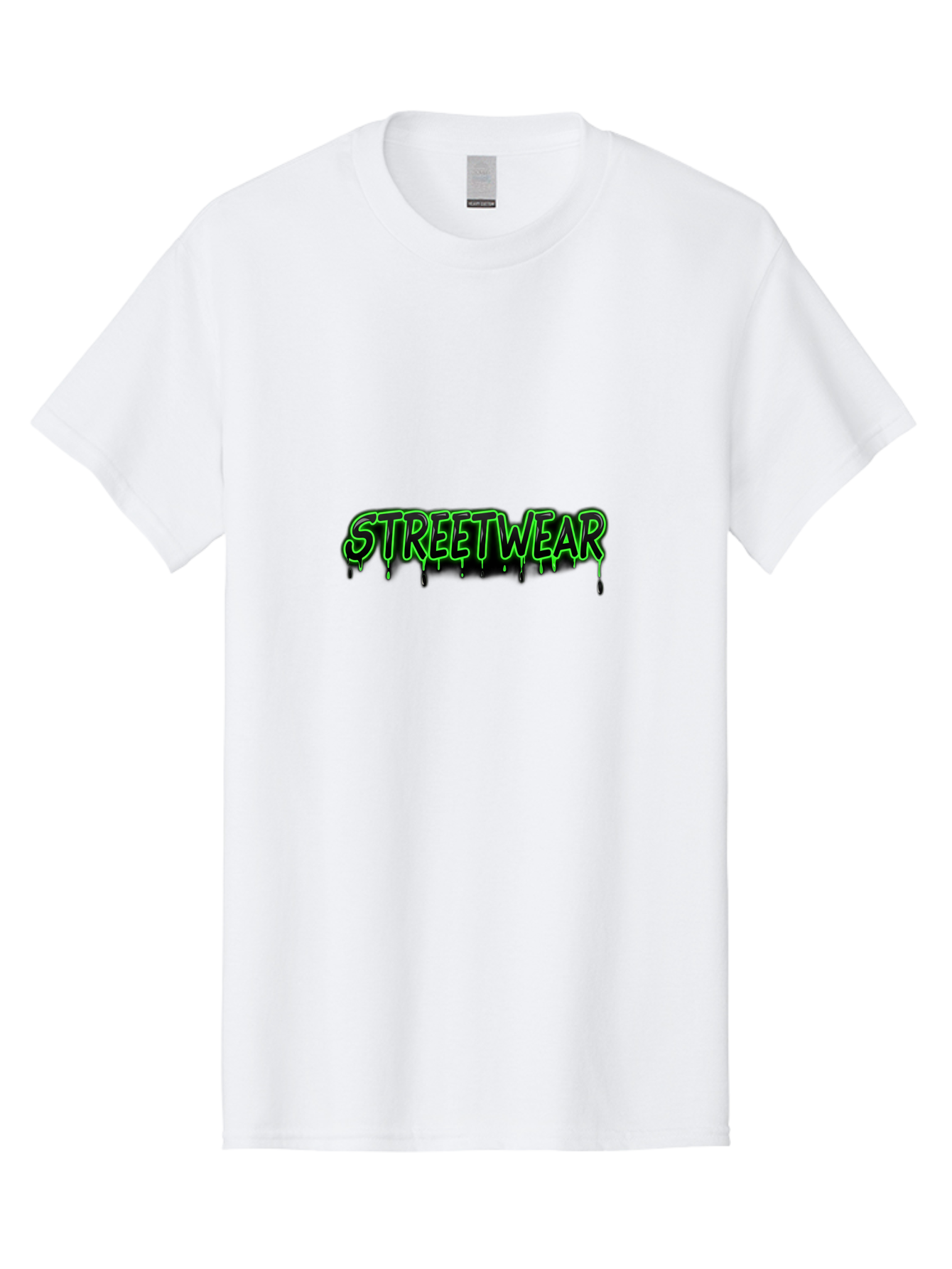 Streetwear Men'S Graphic Tee, 100% Cotton, Comfortable Casual Summer Wear, Machine Washable, Streetwear Fashion, Urban Style, Graffiti Art, Black And Green Dripping Effect, Edgy Design, Modern Clothing, Trendy Aesthetic Bad746
