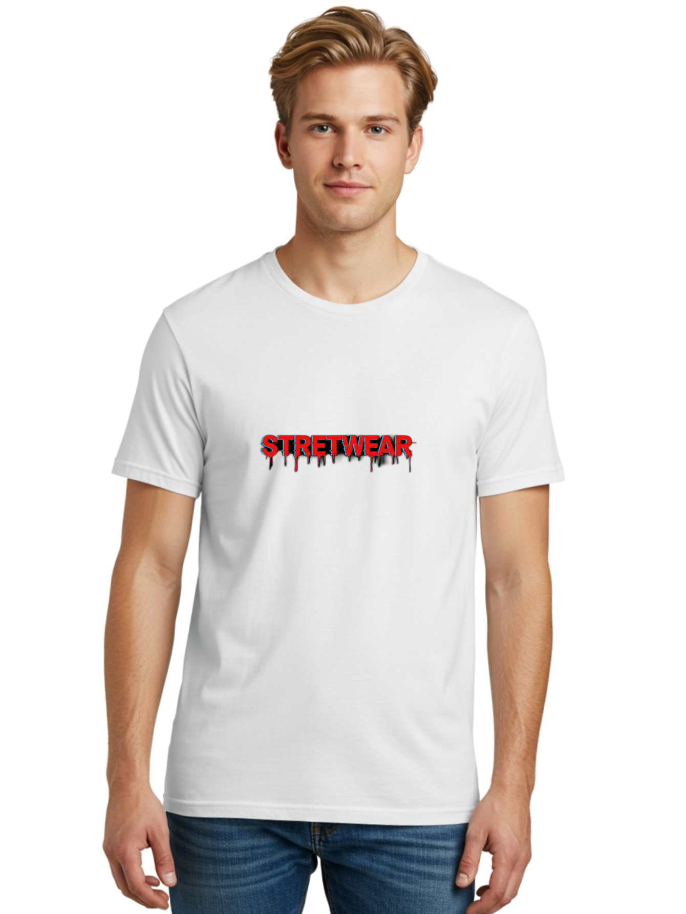 Stretwear-3 Men'S Graphic Tee, 100% Cotton, Comfortable Casual Summer Wear, Machine Washable, Streetwear Fashion, Bold Typography, Graffiti Style, Urban Clothing, Edgy Design, Trendy Apparel, Modern Street Style, Fashion Brand, Street Fashion Bad749