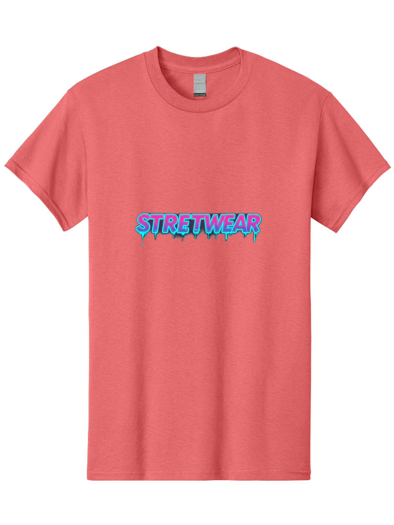Stretwear-7 Men'S Graphic Tee, 100% Cotton, Comfortable Casual Summer Wear, Machine Washable, Streetwear Fashion, Urban Style, Graffiti Art, Dripping Effect, Bold Typography, Vibrant Colors, Modern Design, Trendy Clothing Bad753