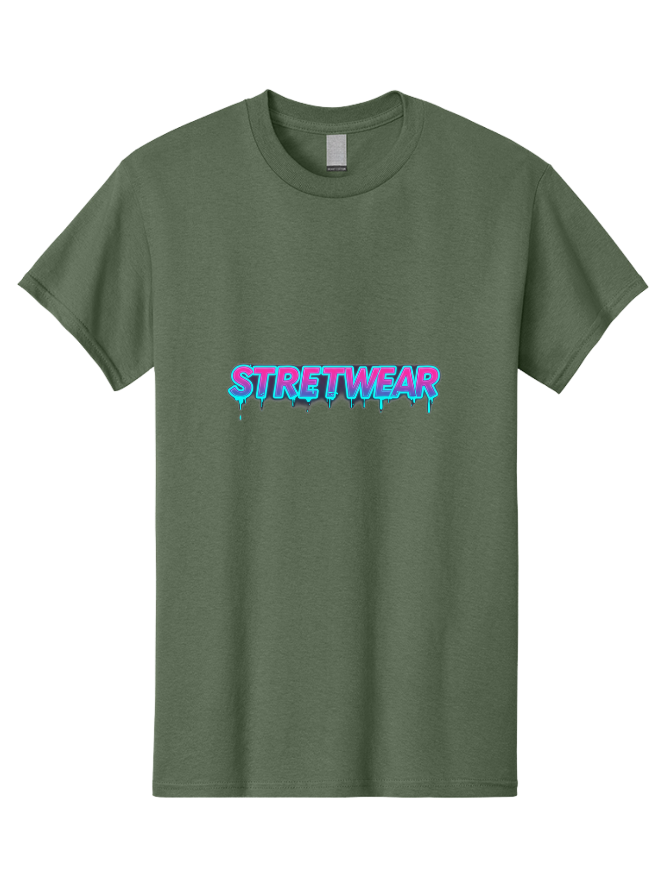 Stretwear-7 Men'S Graphic Tee, 100% Cotton, Comfortable Casual Summer Wear, Machine Washable, Streetwear Fashion, Urban Style, Graffiti Art, Dripping Effect, Bold Typography, Vibrant Colors, Modern Design, Trendy Clothing Bad753