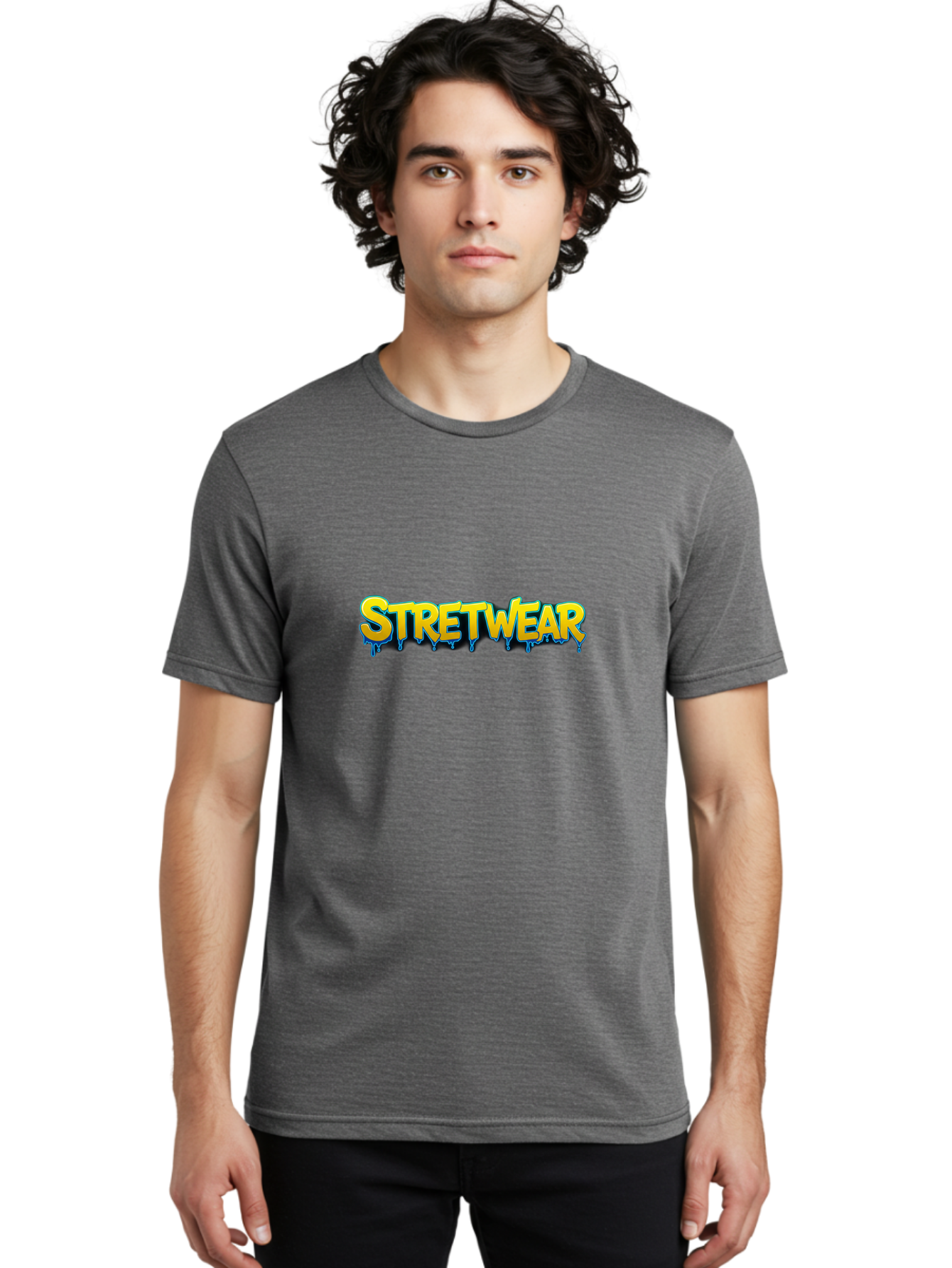 Stretwear-8 Men'S Graphic Tee, 100% Cotton, Comfortable Casual Summer Wear, Machine Washable, Streetwear Fashion, Graffiti Style, Urban Clothing, Bold Typography, Vibrant Colors, Edgy Aesthetic, Street Style, Trendy Fashion, Youth Culture Bad754