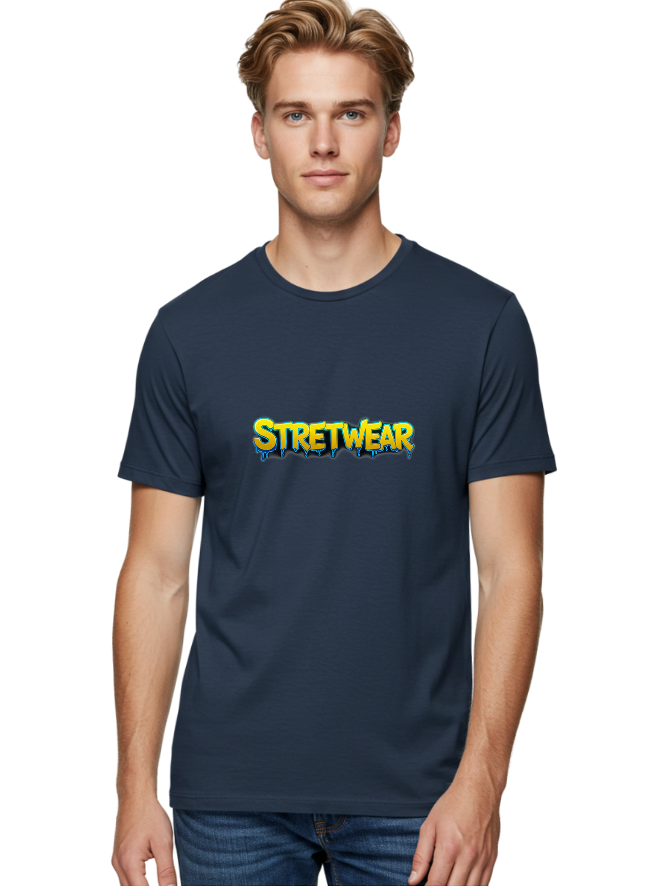 Stretwear-8 Men'S Graphic Tee, 100% Cotton, Comfortable Casual Summer Wear, Machine Washable, Streetwear Fashion, Graffiti Style, Urban Clothing, Bold Typography, Vibrant Colors, Edgy Aesthetic, Street Style, Trendy Fashion, Youth Culture Bad754