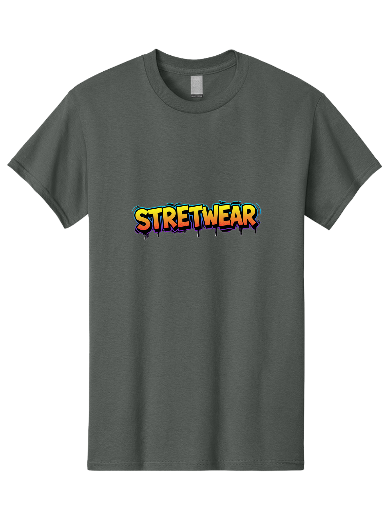 Stretwear-9 Men'S Graphic Tee, 100% Cotton, Comfortable Casual Summer Wear, Machine Washable, Streetwear Fashion, Urban Style, Trendy Clothing, Vibrant Typography, Graffiti Inspired, Street Fashion, Bold Graphics Bad755