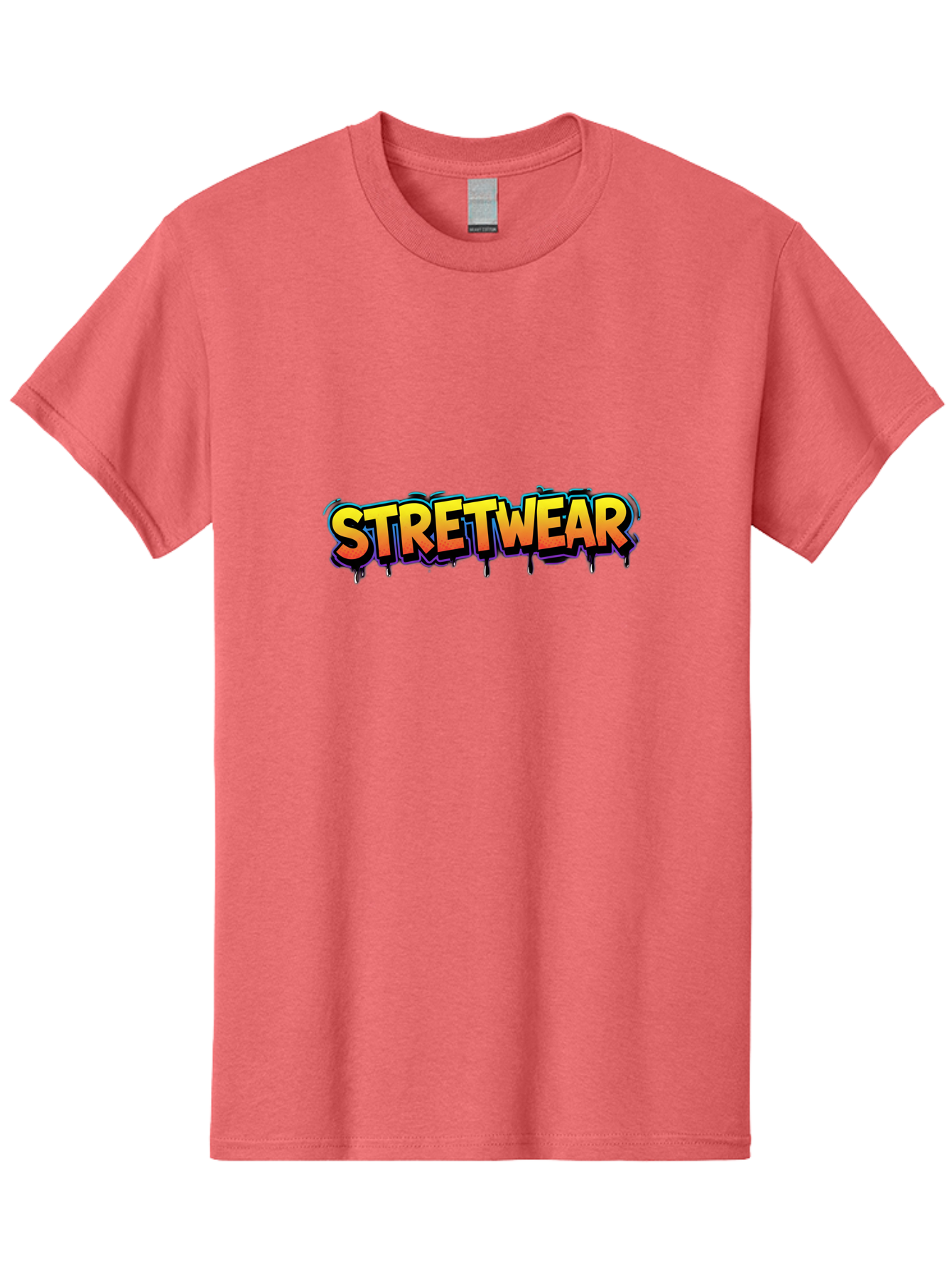 Stretwear-9 Men'S Graphic Tee, 100% Cotton, Comfortable Casual Summer Wear, Machine Washable, Streetwear Fashion, Urban Style, Trendy Clothing, Vibrant Typography, Graffiti Inspired, Street Fashion, Bold Graphics Bad755