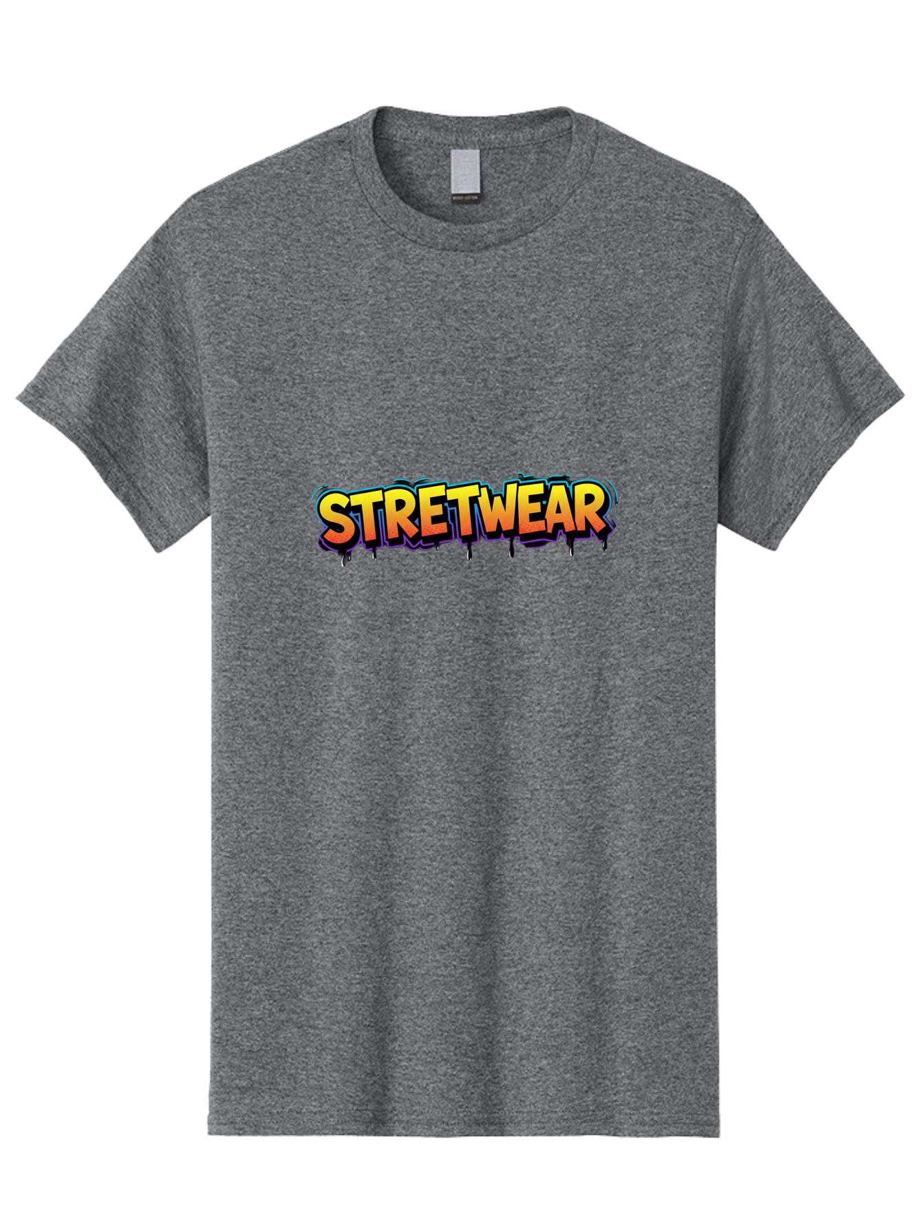 Stretwear-9 Men'S Graphic Tee, 100% Cotton, Comfortable Casual Summer Wear, Machine Washable, Streetwear Fashion, Urban Style, Trendy Clothing, Vibrant Typography, Graffiti Inspired, Street Fashion, Bold Graphics Bad755