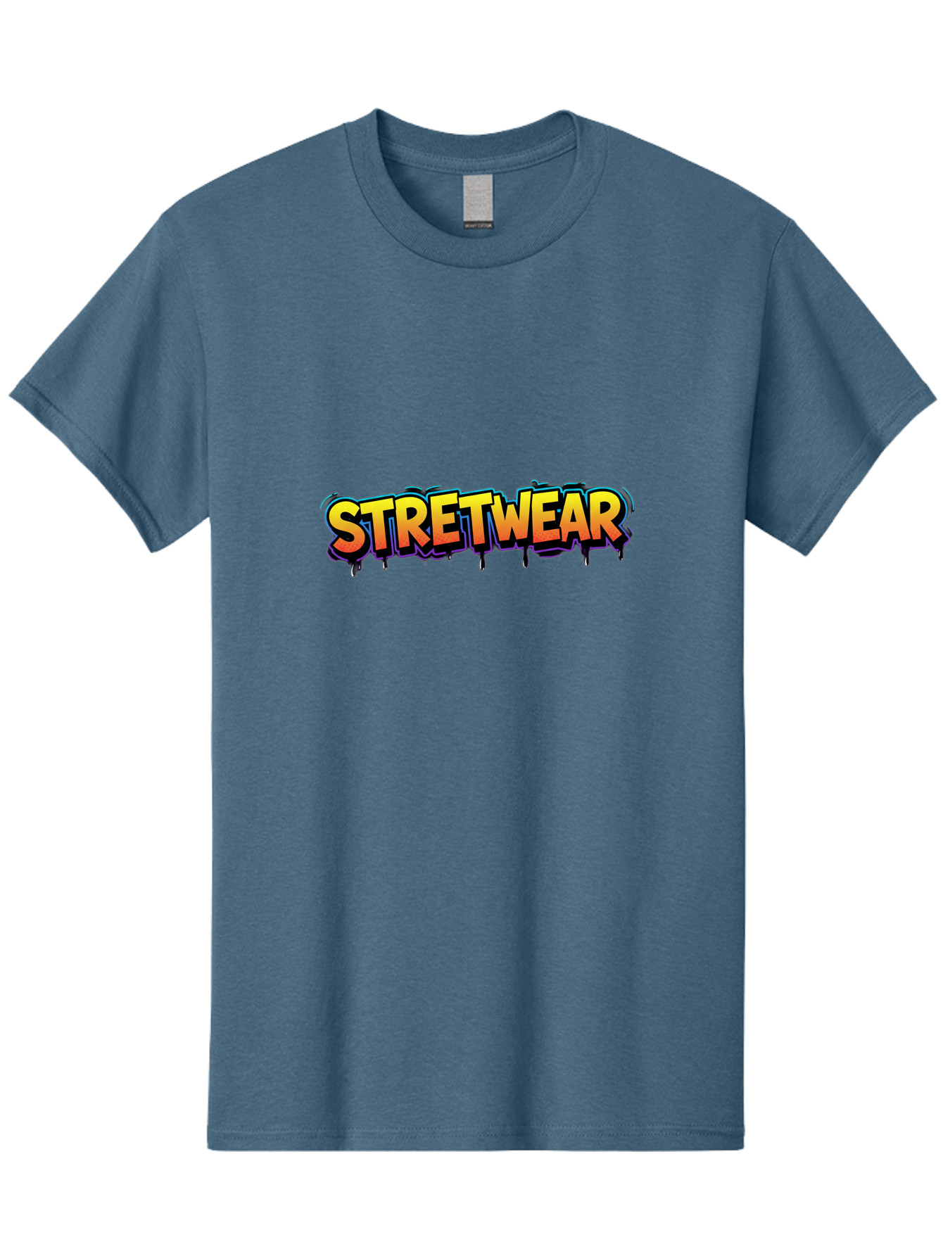 Stretwear-9 Men'S Graphic Tee, 100% Cotton, Comfortable Casual Summer Wear, Machine Washable, Streetwear Fashion, Urban Style, Trendy Clothing, Vibrant Typography, Graffiti Inspired, Street Fashion, Bold Graphics Bad755