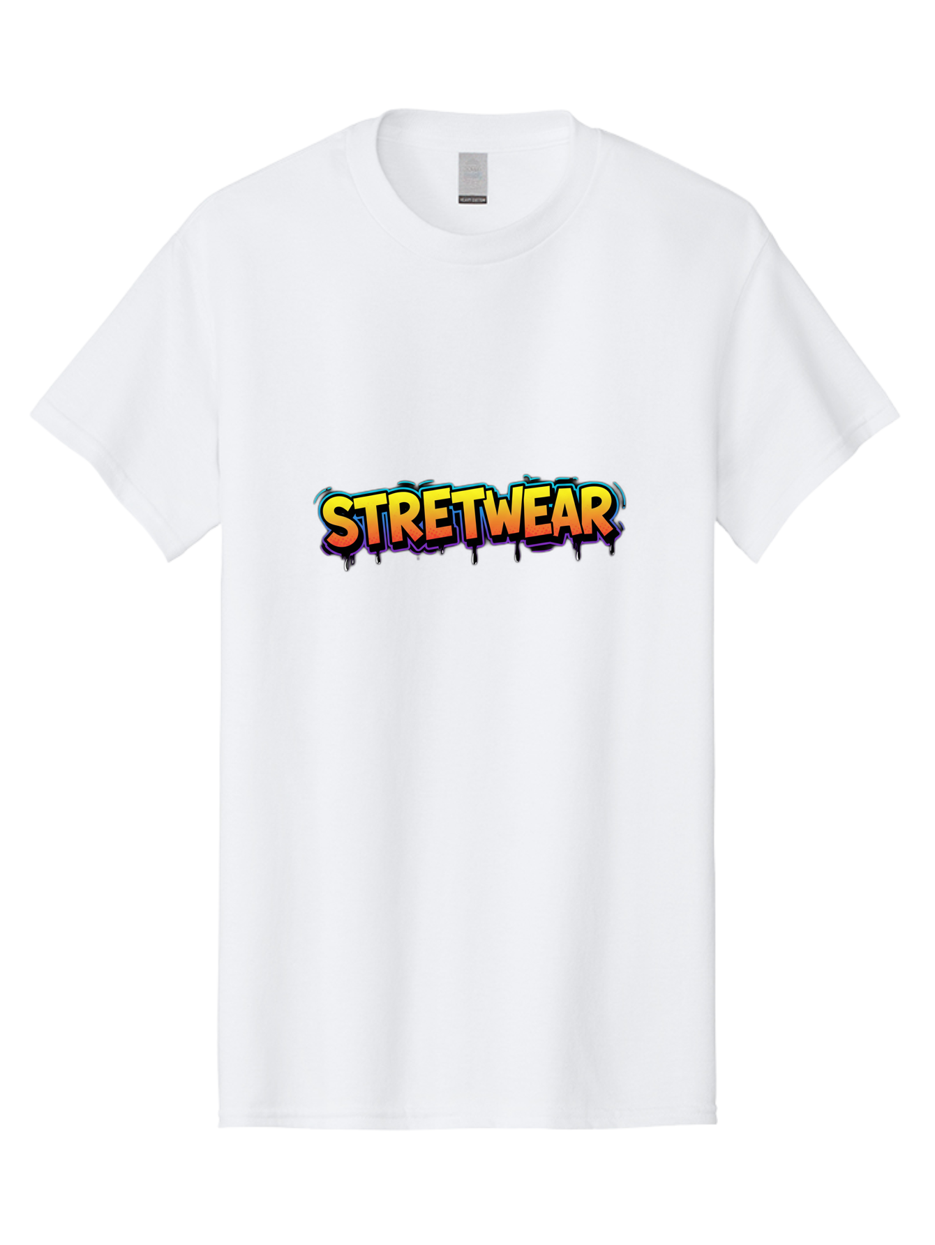 Stretwear-9 Men'S Graphic Tee, 100% Cotton, Comfortable Casual Summer Wear, Machine Washable, Streetwear Fashion, Urban Style, Trendy Clothing, Vibrant Typography, Graffiti Inspired, Street Fashion, Bold Graphics Bad755