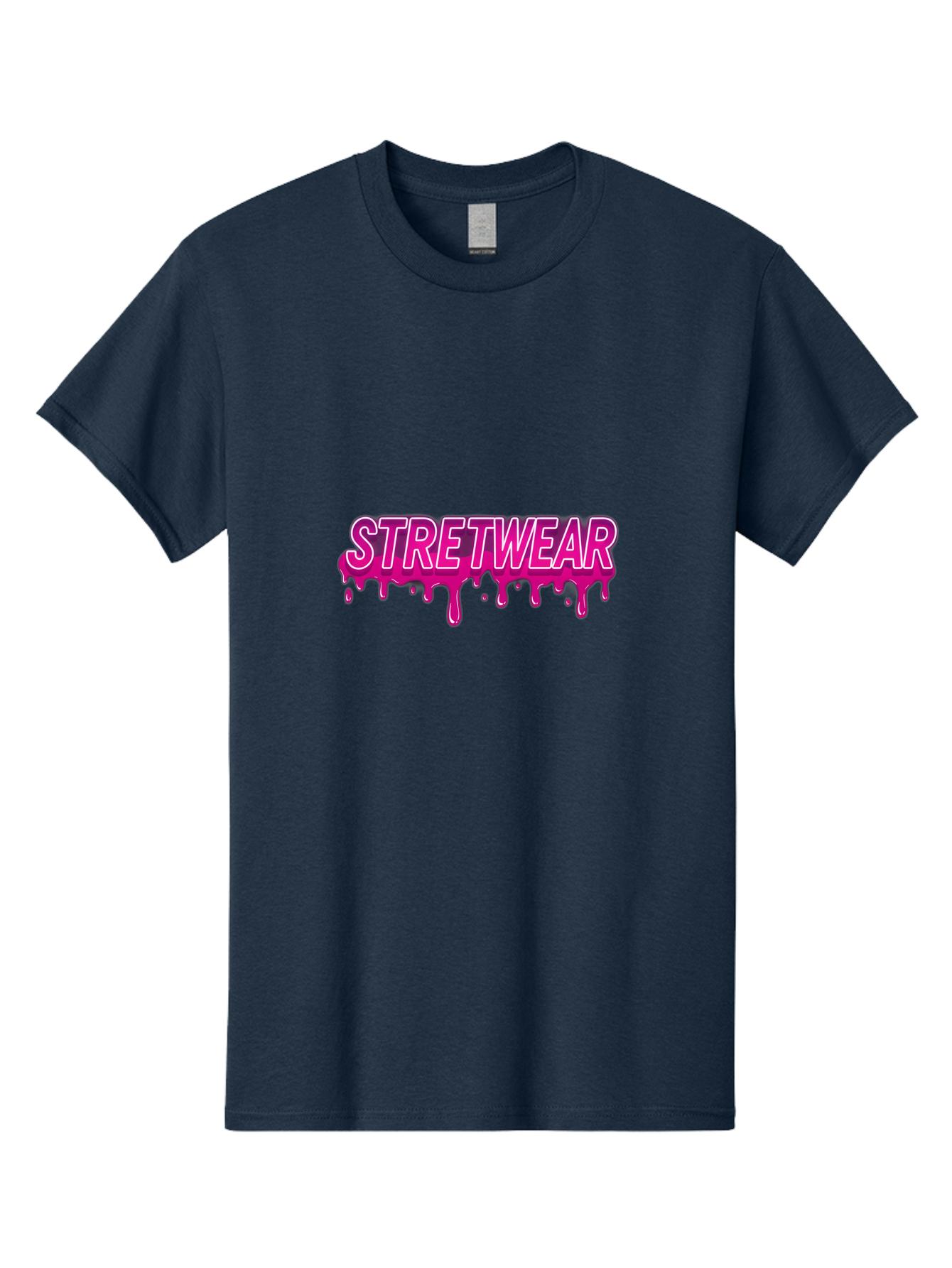 Stretwear Men'S Graphic Tee, 100% Cotton, Comfortable Casual Summer Wear, Machine Washable, Streetwear Fashion, Urban Style, Graffiti Art, Trendy Clothing, Pink Drips, Bold Typography, Edgy Aesthetic, Modern Design Bad756