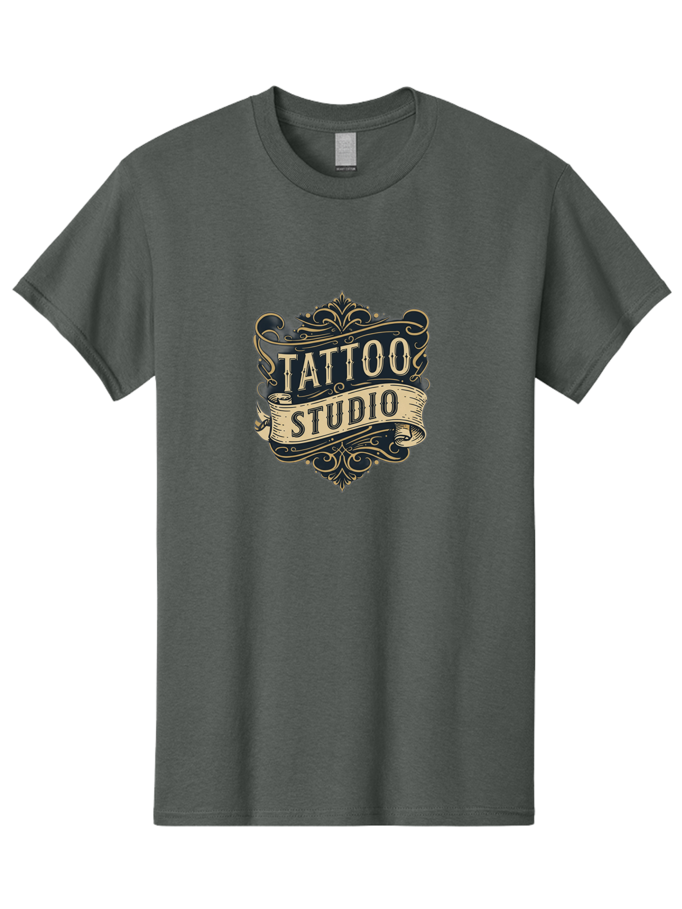 Tattoo-Studio-2 Men'S Graphic Tee, 100% Cotton, Comfortable Casual Summer Wear, Machine Washable, Tattoo Studio, Vintage Logo, Ornate Design, Classic Typography, Body Art, Tattoo Parlor, Ink Art, Tattoo Artist Bad816