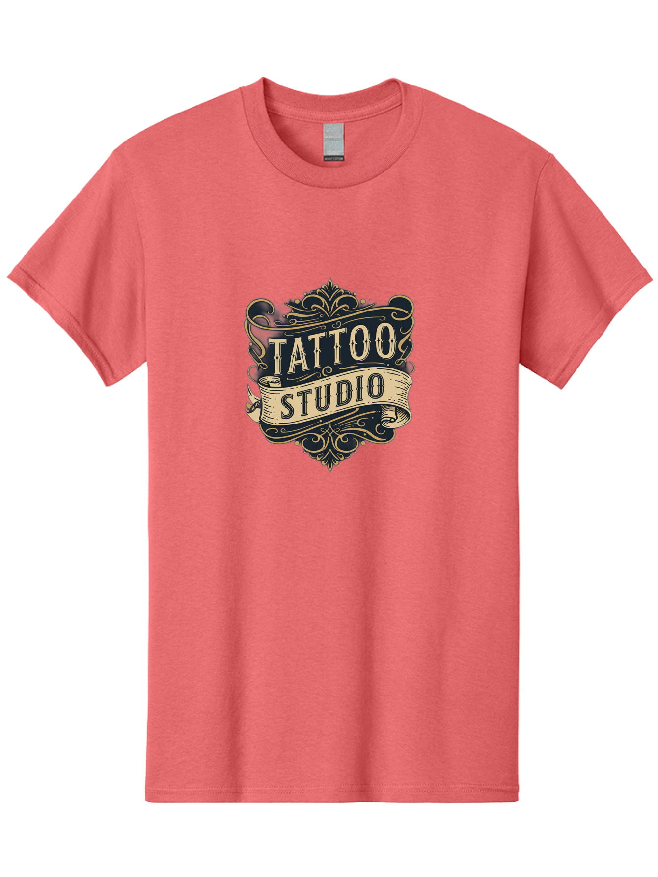 Tattoo-Studio-2 Men'S Graphic Tee, 100% Cotton, Comfortable Casual Summer Wear, Machine Washable, Tattoo Studio, Vintage Logo, Ornate Design, Classic Typography, Body Art, Tattoo Parlor, Ink Art, Tattoo Artist Bad816