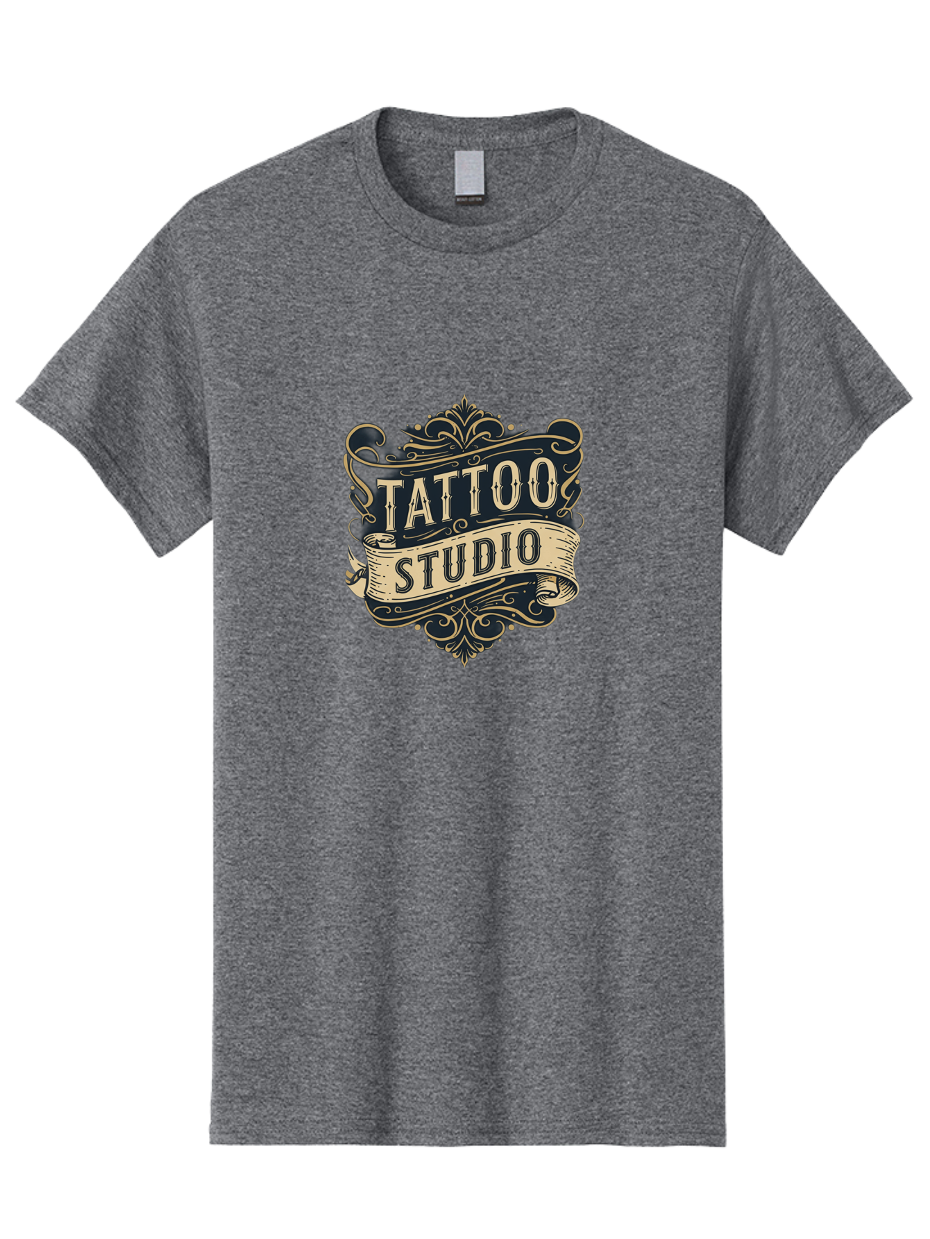 Tattoo-Studio-2 Men'S Graphic Tee, 100% Cotton, Comfortable Casual Summer Wear, Machine Washable, Tattoo Studio, Vintage Logo, Ornate Design, Classic Typography, Body Art, Tattoo Parlor, Ink Art, Tattoo Artist Bad816