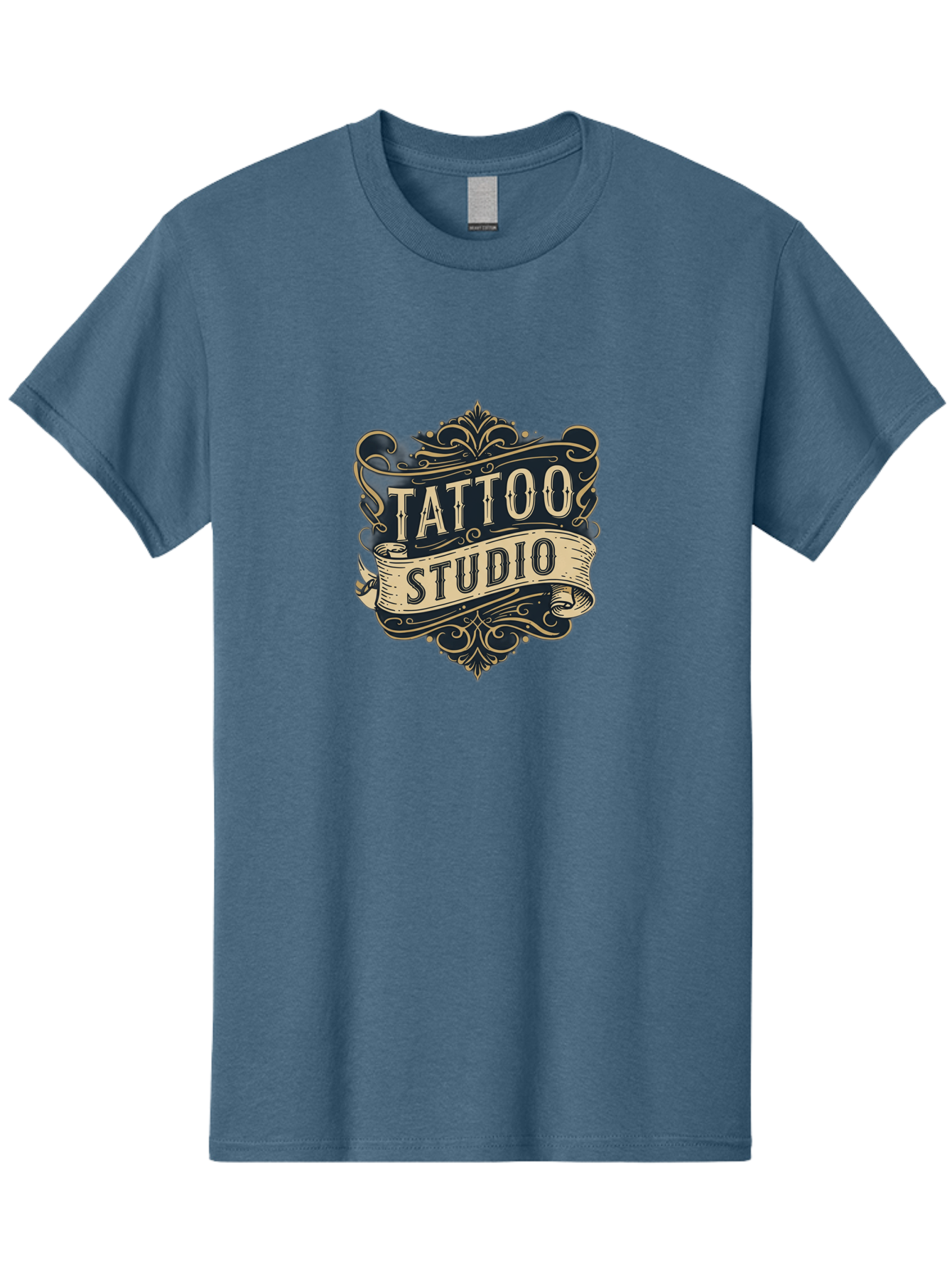 Tattoo-Studio-2 Men'S Graphic Tee, 100% Cotton, Comfortable Casual Summer Wear, Machine Washable, Tattoo Studio, Vintage Logo, Ornate Design, Classic Typography, Body Art, Tattoo Parlor, Ink Art, Tattoo Artist Bad816