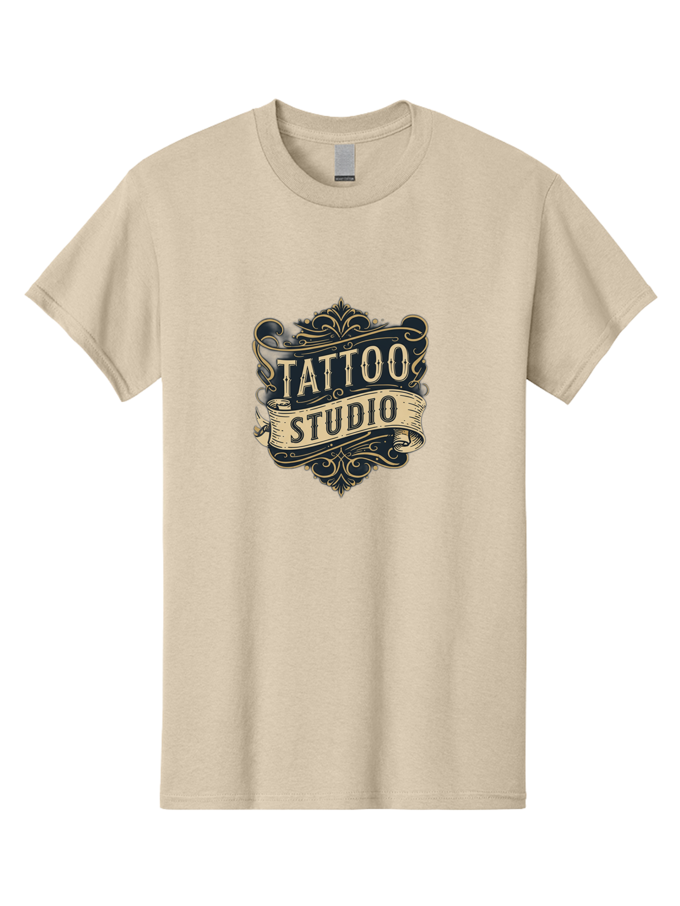 Tattoo-Studio-2 Men'S Graphic Tee, 100% Cotton, Comfortable Casual Summer Wear, Machine Washable, Tattoo Studio, Vintage Logo, Ornate Design, Classic Typography, Body Art, Tattoo Parlor, Ink Art, Tattoo Artist Bad816