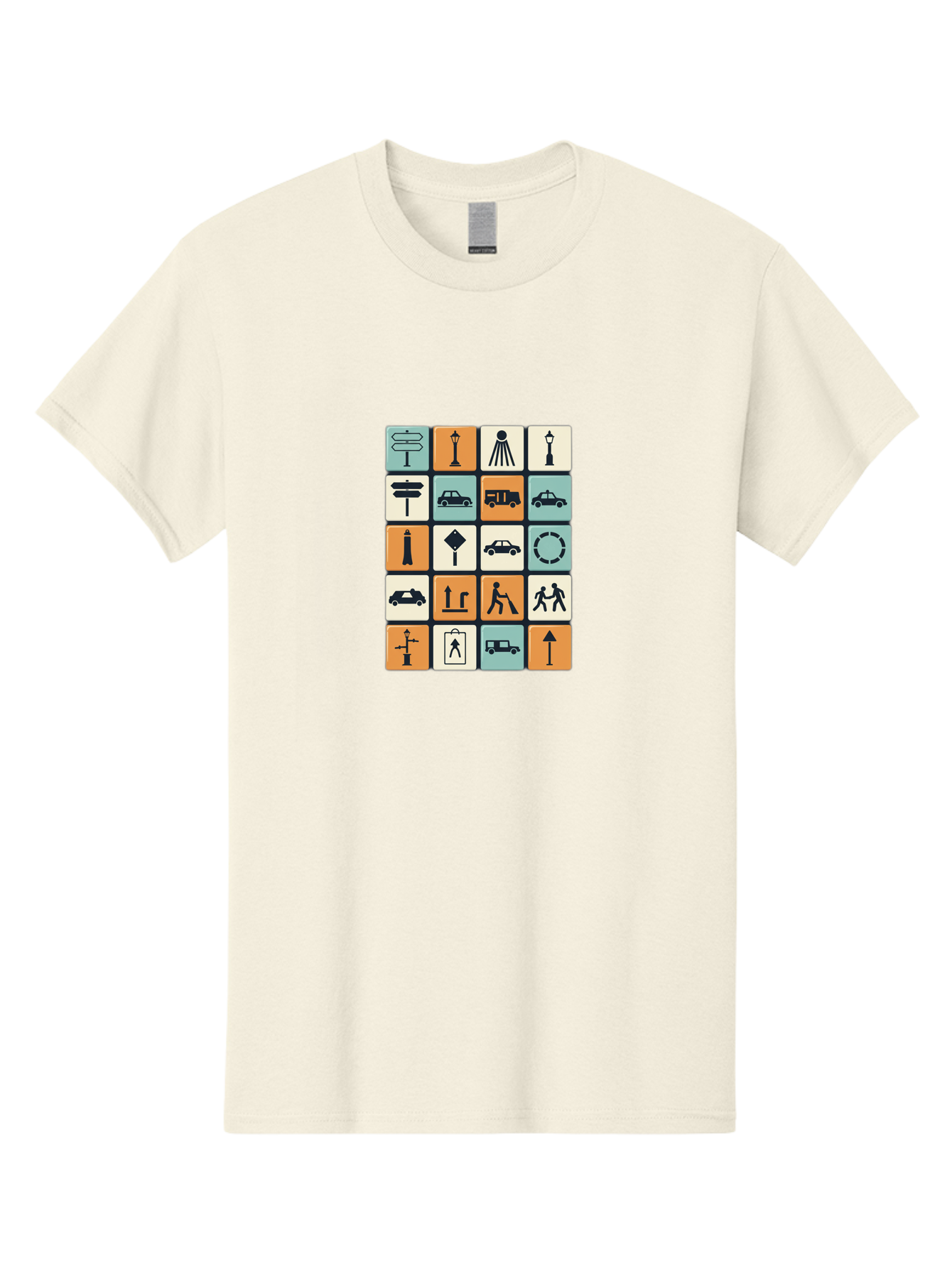 Traffic-Signs Men'S Graphic Tee, 100% Cotton, Comfortable Casual Summer Wear, Machine Washable, Traffic Signs, Road Signs, Direction Signs, Traffic Icons, Street Signs, Navigation Symbols, Transportation Graphics, Urban Planning, Road Safety, Bad856