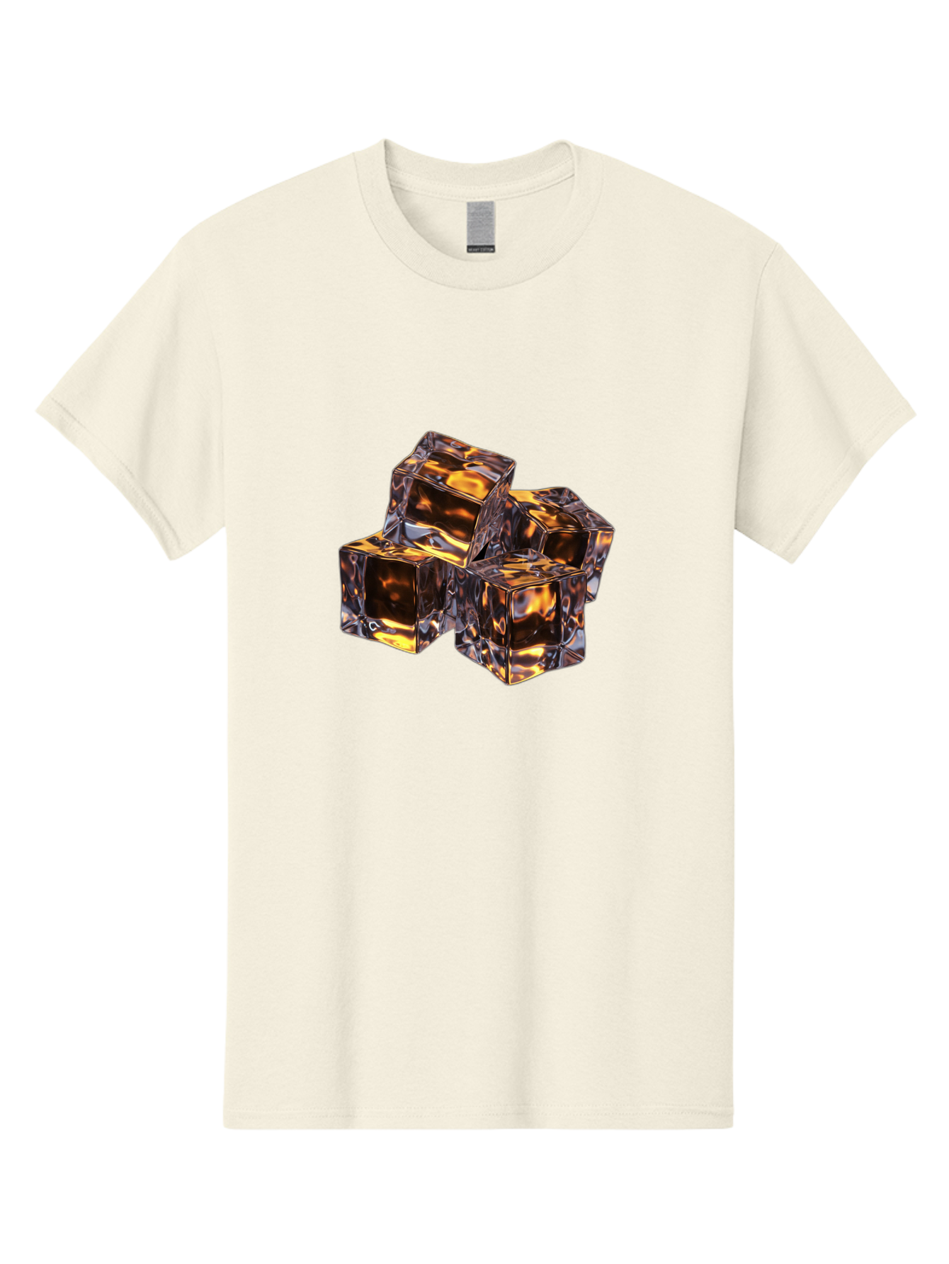 Transparent-Gold-Cubes Men'S Graphic Tee, 100% Cotton, Comfortable Casual Summer Wear, Machine Washable, Tigereye Gemstones, Golden Brown Gem, Tiger'S Eye, Precious Stones, Luxury Jewelry, Ornate Decor, Earthy Tones, Gemstone Collection, Bad857