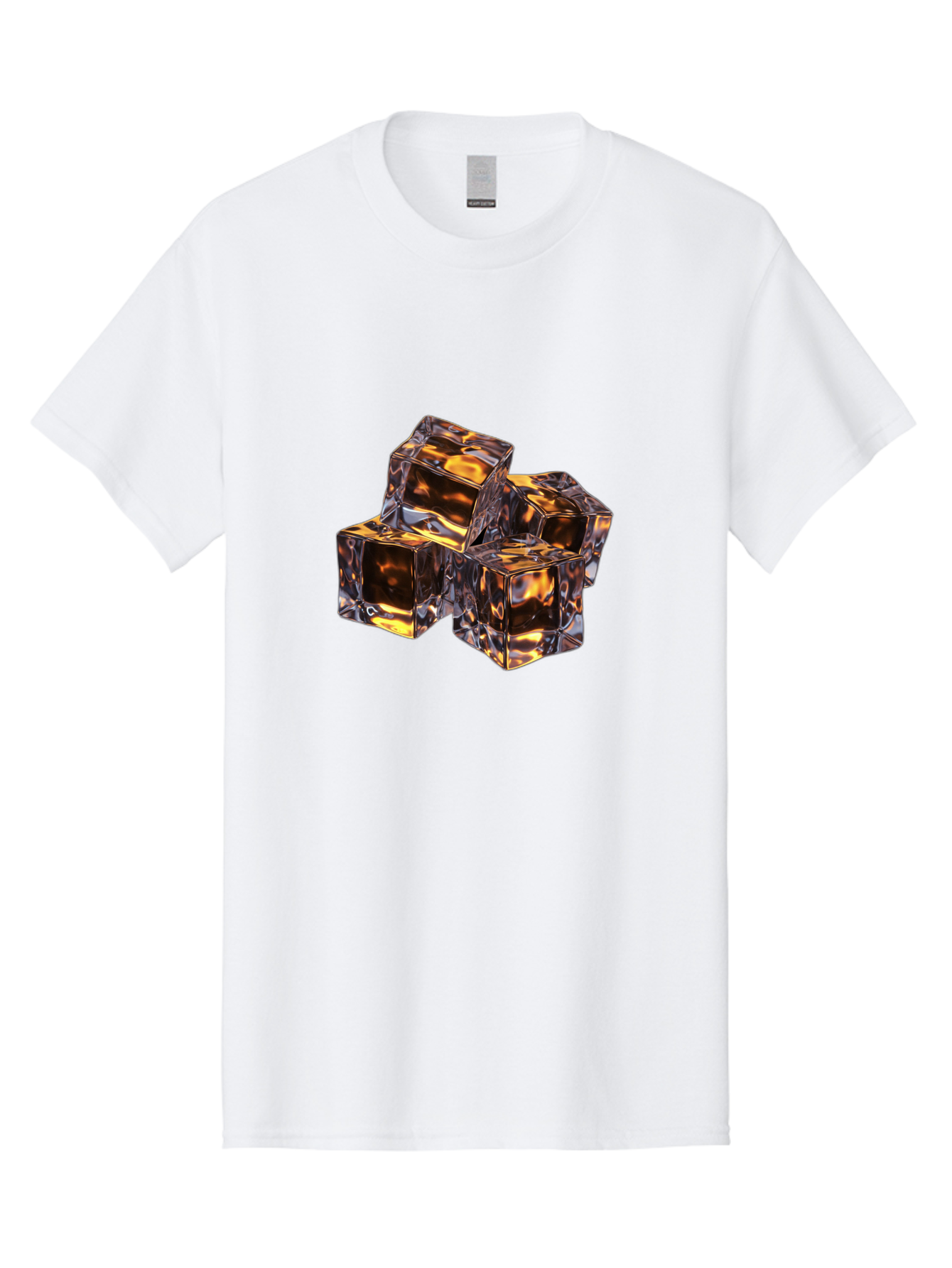 Transparent-Gold-Cubes Men'S Graphic Tee, 100% Cotton, Comfortable Casual Summer Wear, Machine Washable, Tigereye Gemstones, Golden Brown Gem, Tiger'S Eye, Precious Stones, Luxury Jewelry, Ornate Decor, Earthy Tones, Gemstone Collection, Bad857