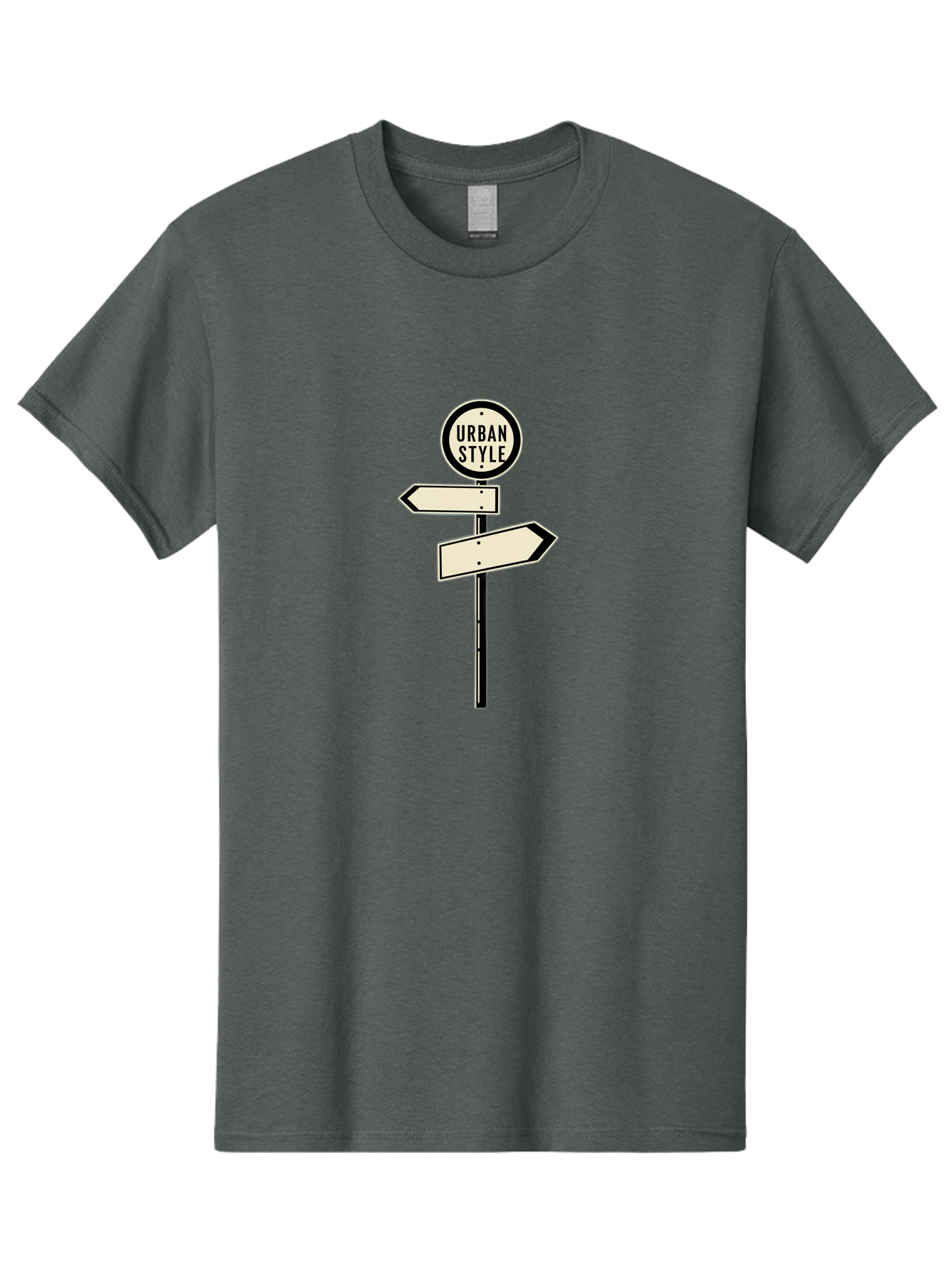 Urban-Style-1 Men'S Graphic Tee, 100% Cotton, Comfortable Casual Summer Wear, Machine Washable, Urban Style, Directional Signs, Street Signs, Blank Arrows, Navigation, Urban Fashion, Modern Design, Minimalist Style, City Navigation, Bad872
