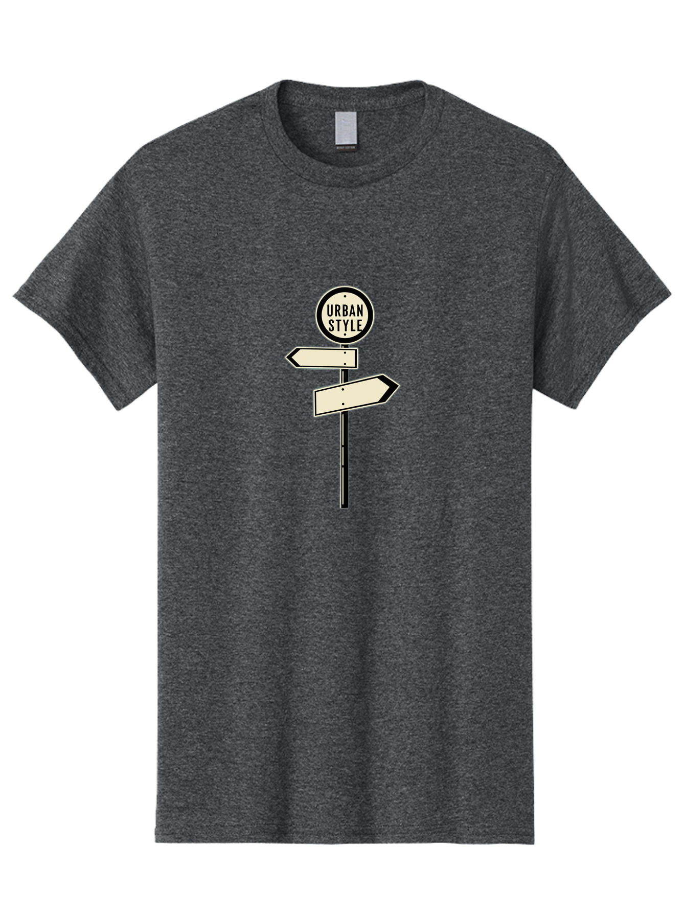 Urban-Style-1 Men'S Graphic Tee, 100% Cotton, Comfortable Casual Summer Wear, Machine Washable, Urban Style, Directional Signs, Street Signs, Blank Arrows, Navigation, Urban Fashion, Modern Design, Minimalist Style, City Navigation, Bad872