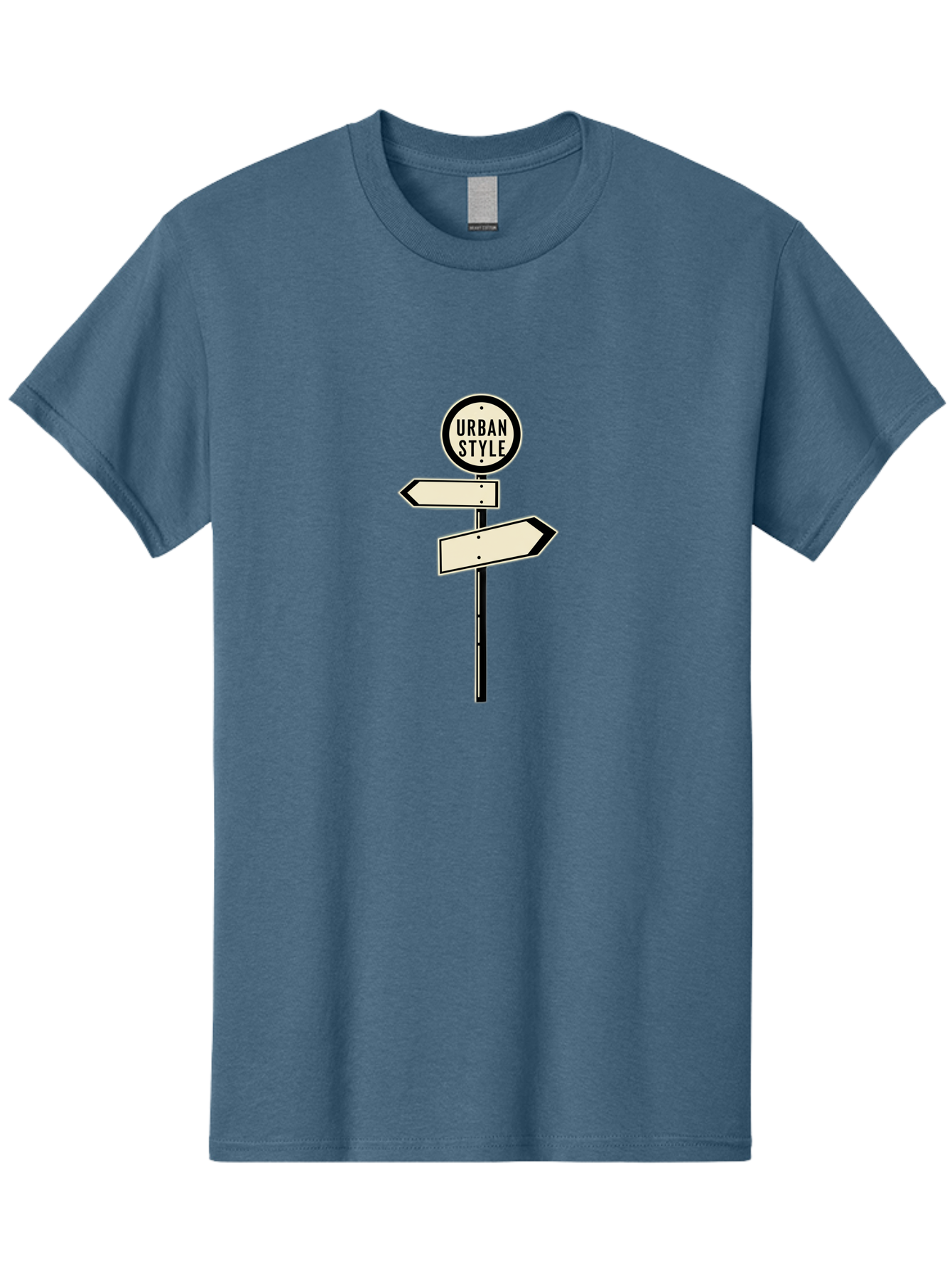 Urban-Style-1 Men'S Graphic Tee, 100% Cotton, Comfortable Casual Summer Wear, Machine Washable, Urban Style, Directional Signs, Street Signs, Blank Arrows, Navigation, Urban Fashion, Modern Design, Minimalist Style, City Navigation, Bad872