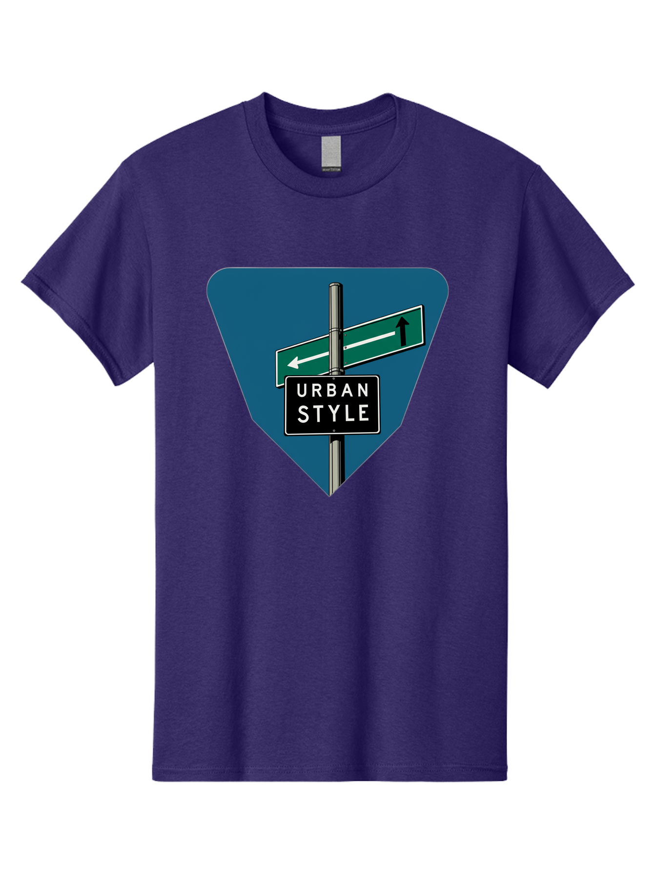 Urban-Style-2 Men'S Graphic Tee, 100% Cotton, Comfortable Casual Summer Wear, Machine Washable, Urban Style Signage, Directional Signs, City Navigation, Street Signs, Urban Direction, Urban Fashion Bad873