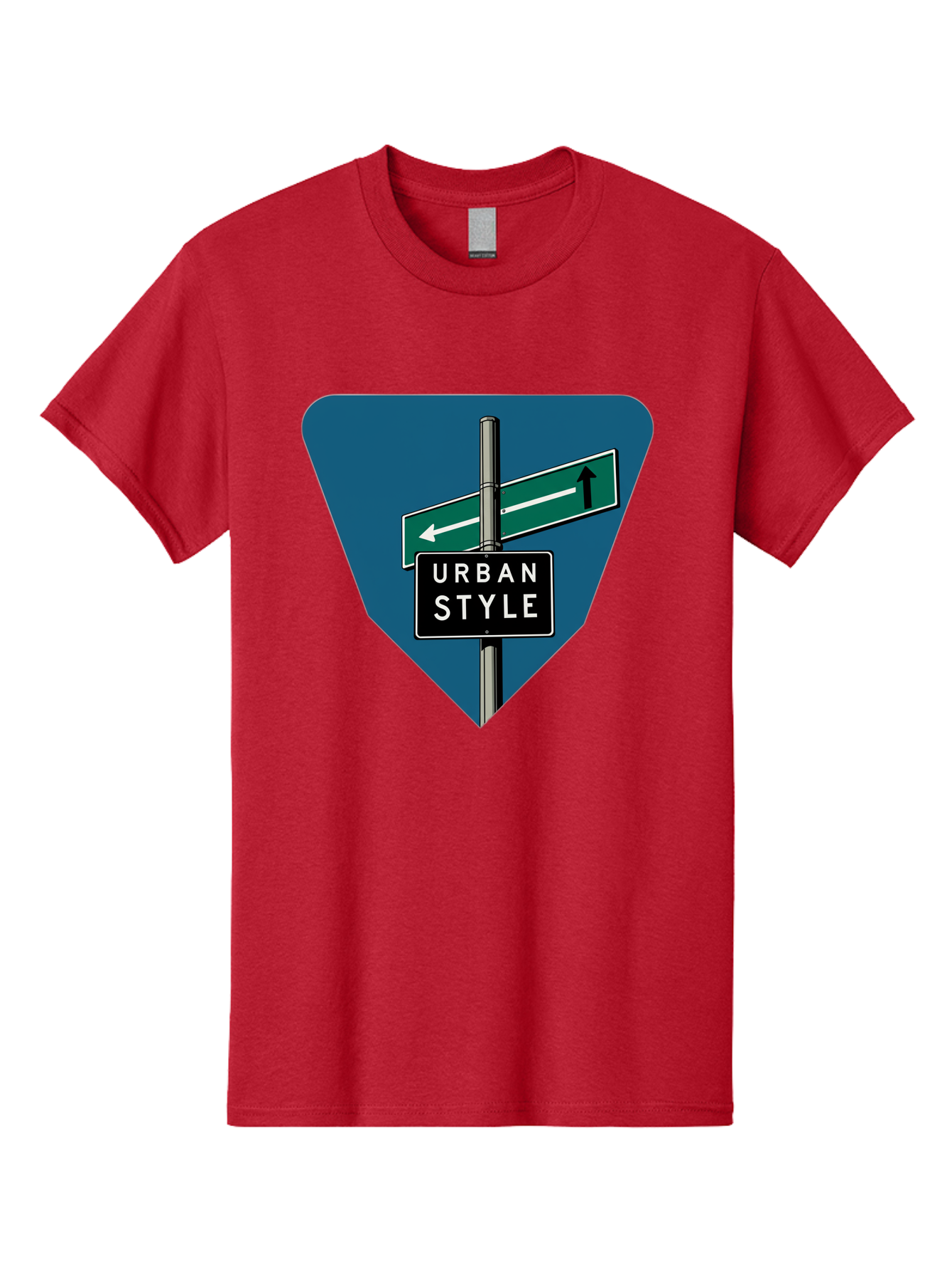 Urban-Style-2 Men'S Graphic Tee, 100% Cotton, Comfortable Casual Summer Wear, Machine Washable, Urban Style Signage, Directional Signs, City Navigation, Street Signs, Urban Direction, Urban Fashion Bad873