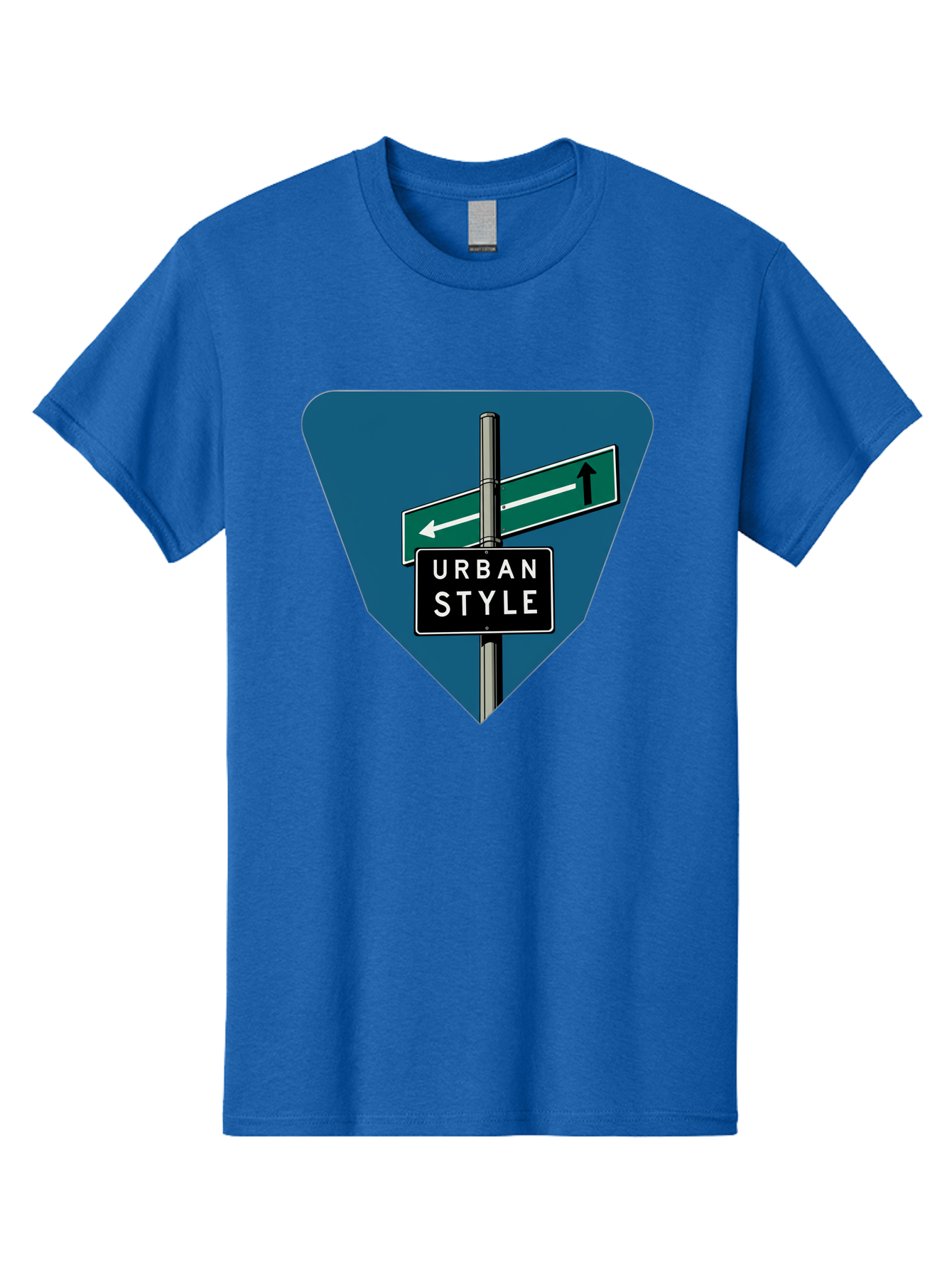 Urban-Style-2 Men'S Graphic Tee, 100% Cotton, Comfortable Casual Summer Wear, Machine Washable, Urban Style Signage, Directional Signs, City Navigation, Street Signs, Urban Direction, Urban Fashion Bad873